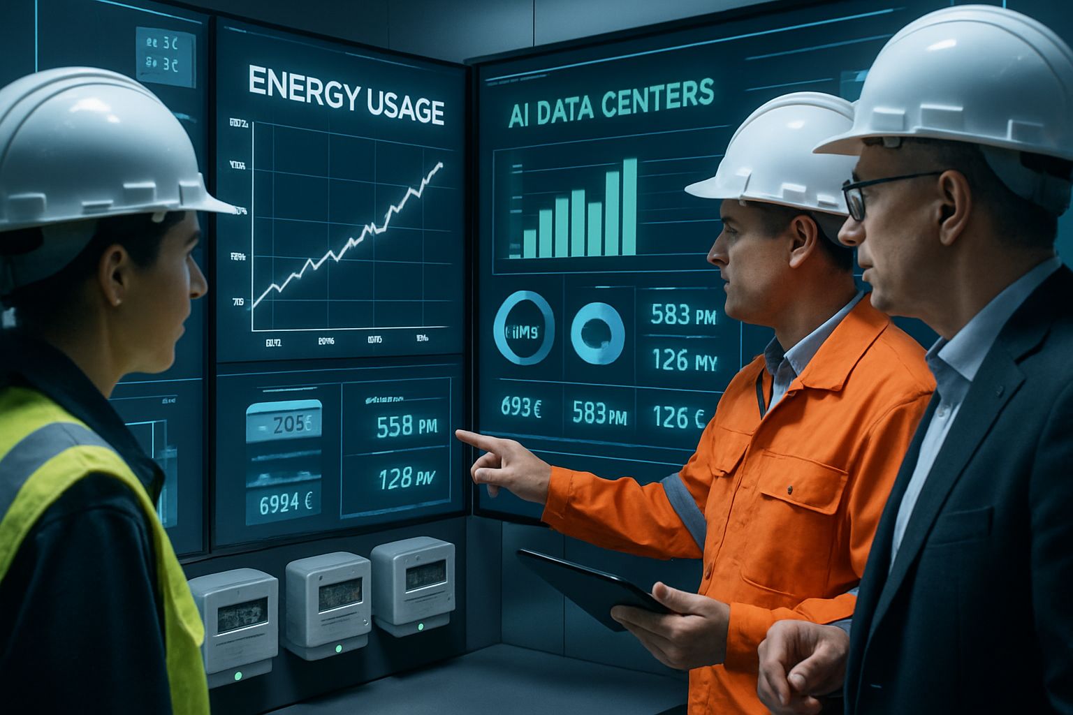 Utility engineers respond to infrastructure constraint from AI data centers.