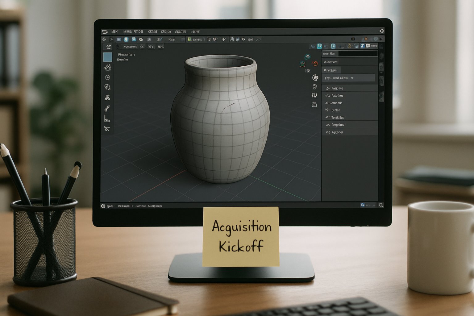 3D modeling software representing impact of Google AI Acquisition.