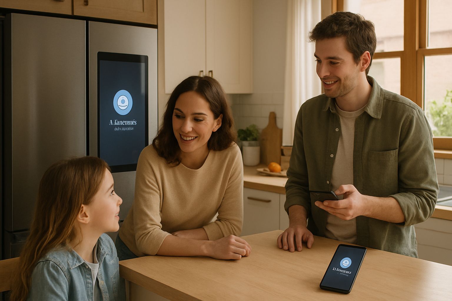 Family uses Samsung AI Companions across kitchen devices