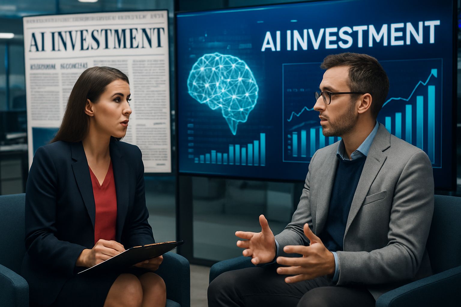 Journalist interviews industry expert on current AI Investment narratives.