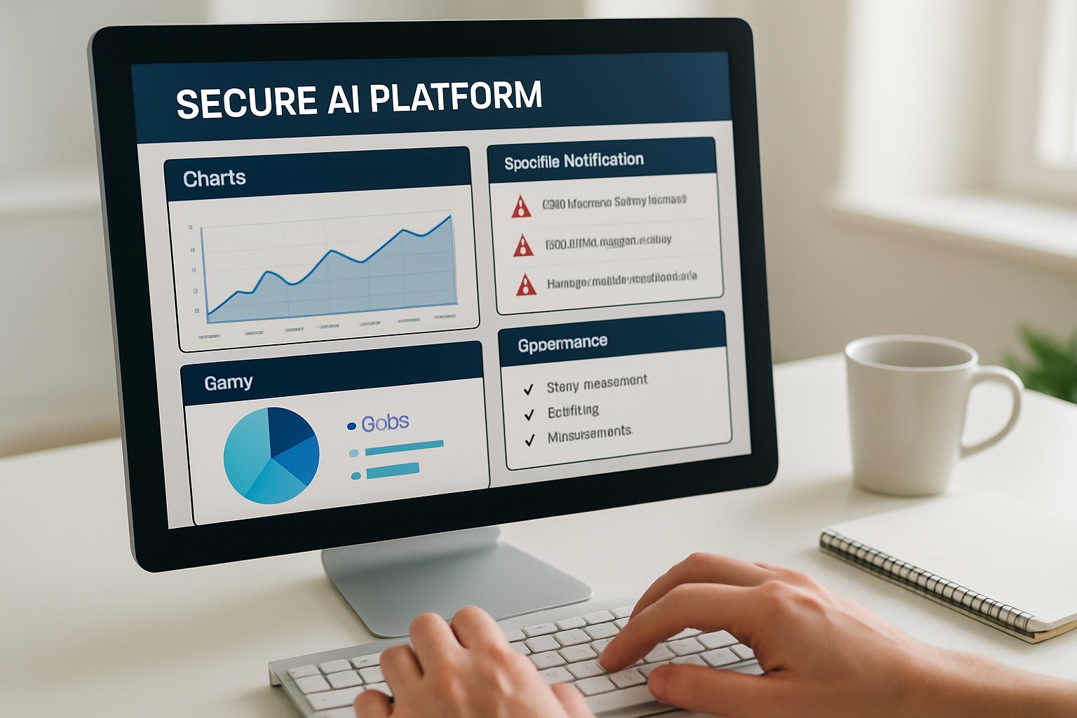 AI Platforms dashboard with security and governance settings on computer screen.