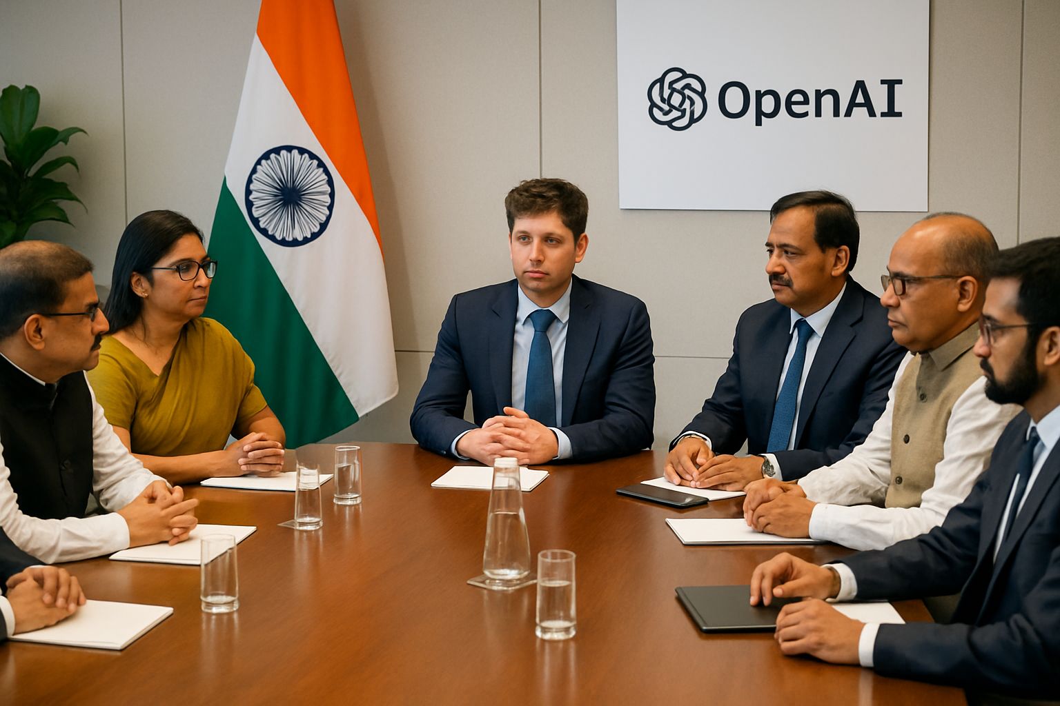 Sam Altman India AI policy meeting with officials