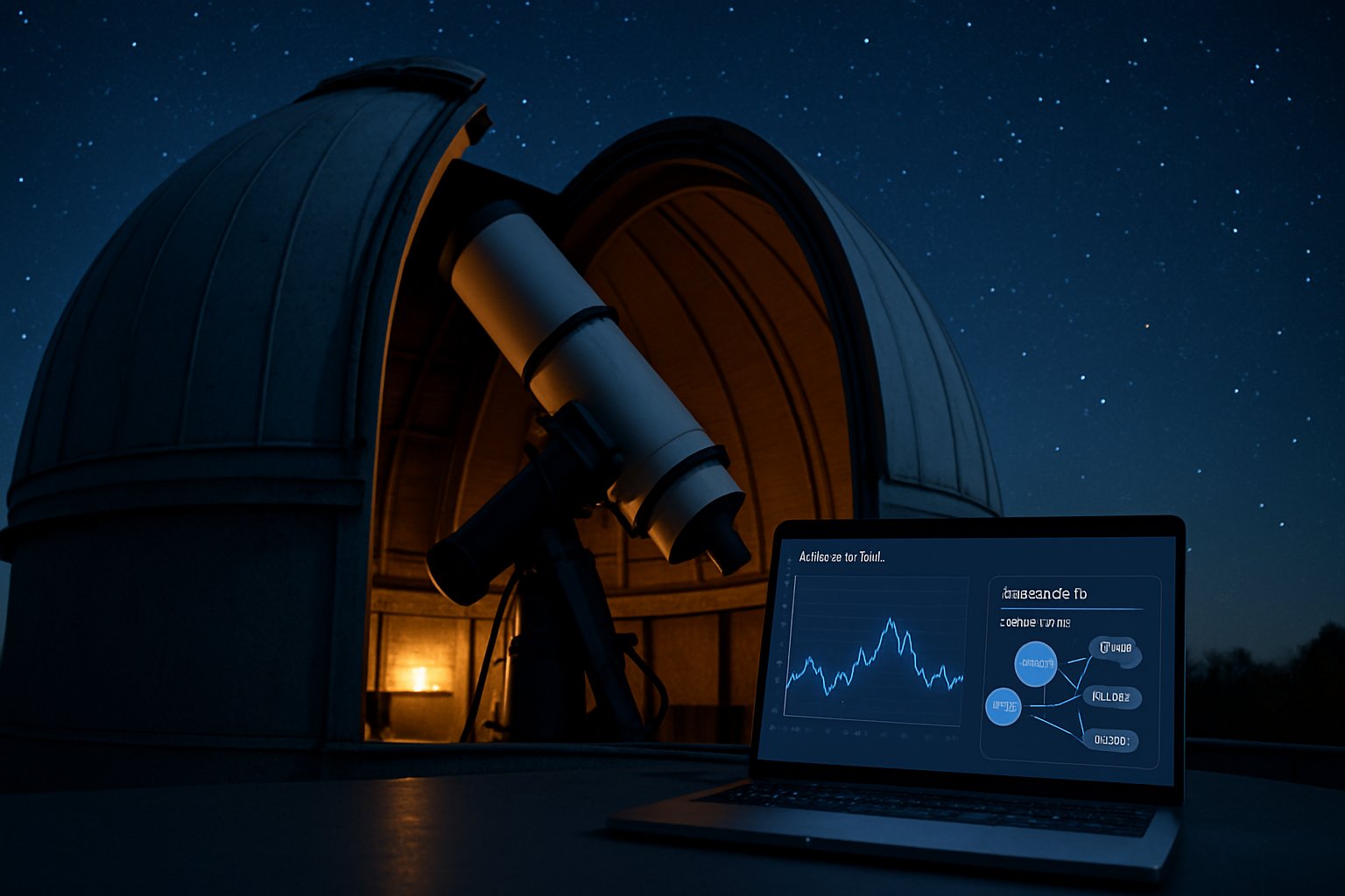 Academic AI Research with Gemini assistant at astronomical observatory