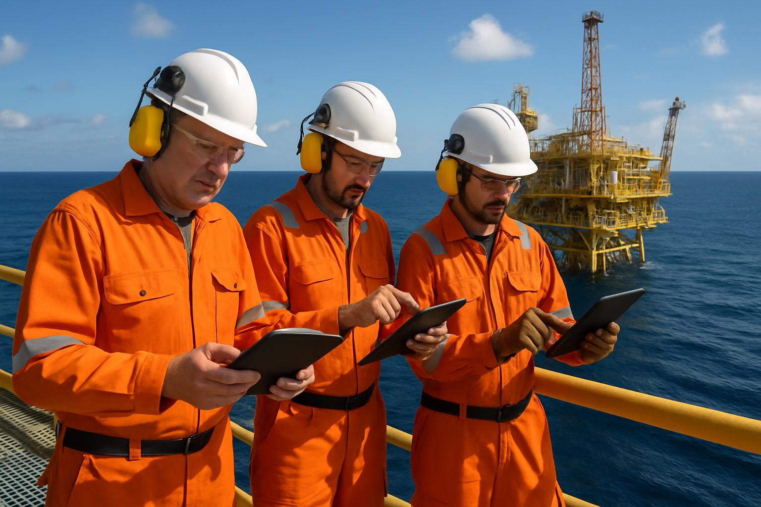 Industrial AI Efficiency deployed on an offshore oil platform for predictive maintenance.
