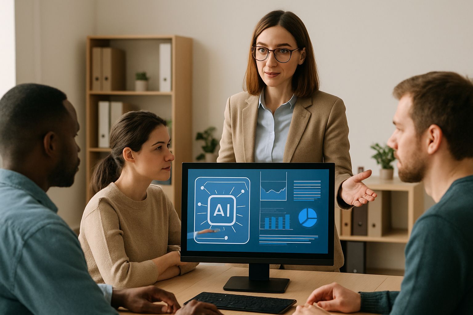 Employee upskilling session as part of Workplace AI Transformation initiative.