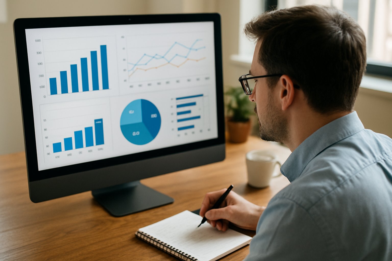 Analyst reviewing enterprise investment data from AI Capital Allocation Advisors.