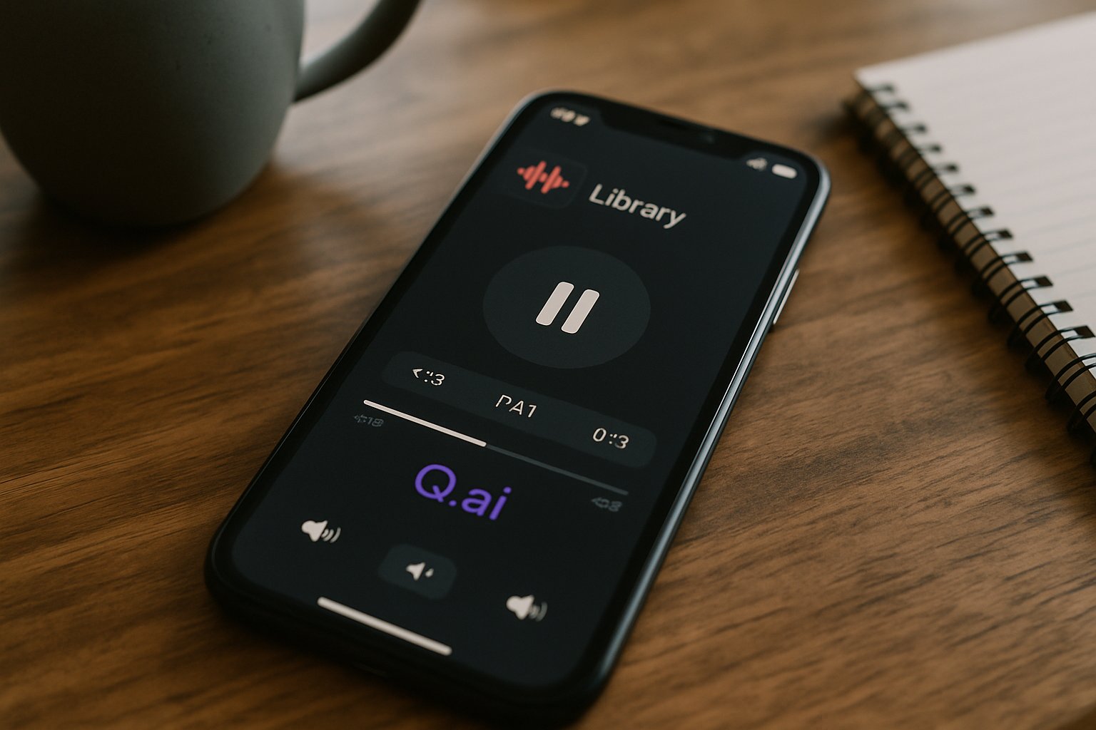Apple audio app interface highlighted after Apple Acquisition of Q.ai.