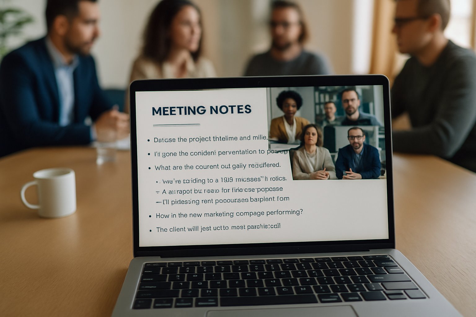 Live meeting notes generated by meeting intelligence capture agents