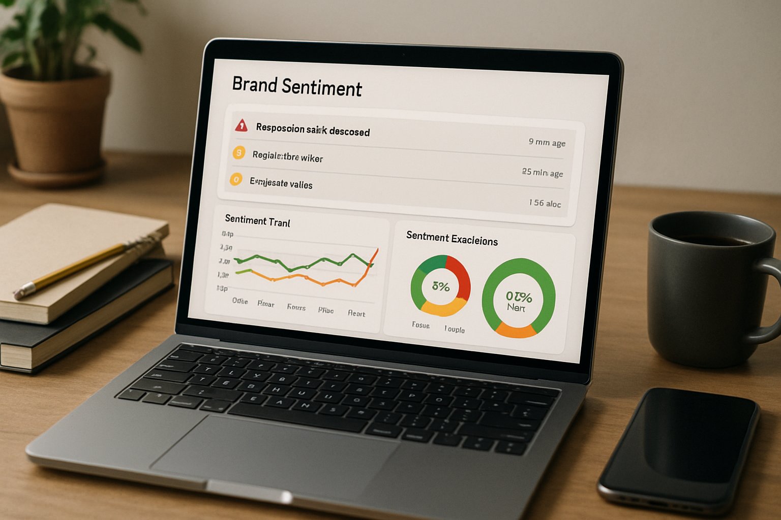 Brand Sentiment Intelligence Models dashboard with real-time alerts for reputation risk.