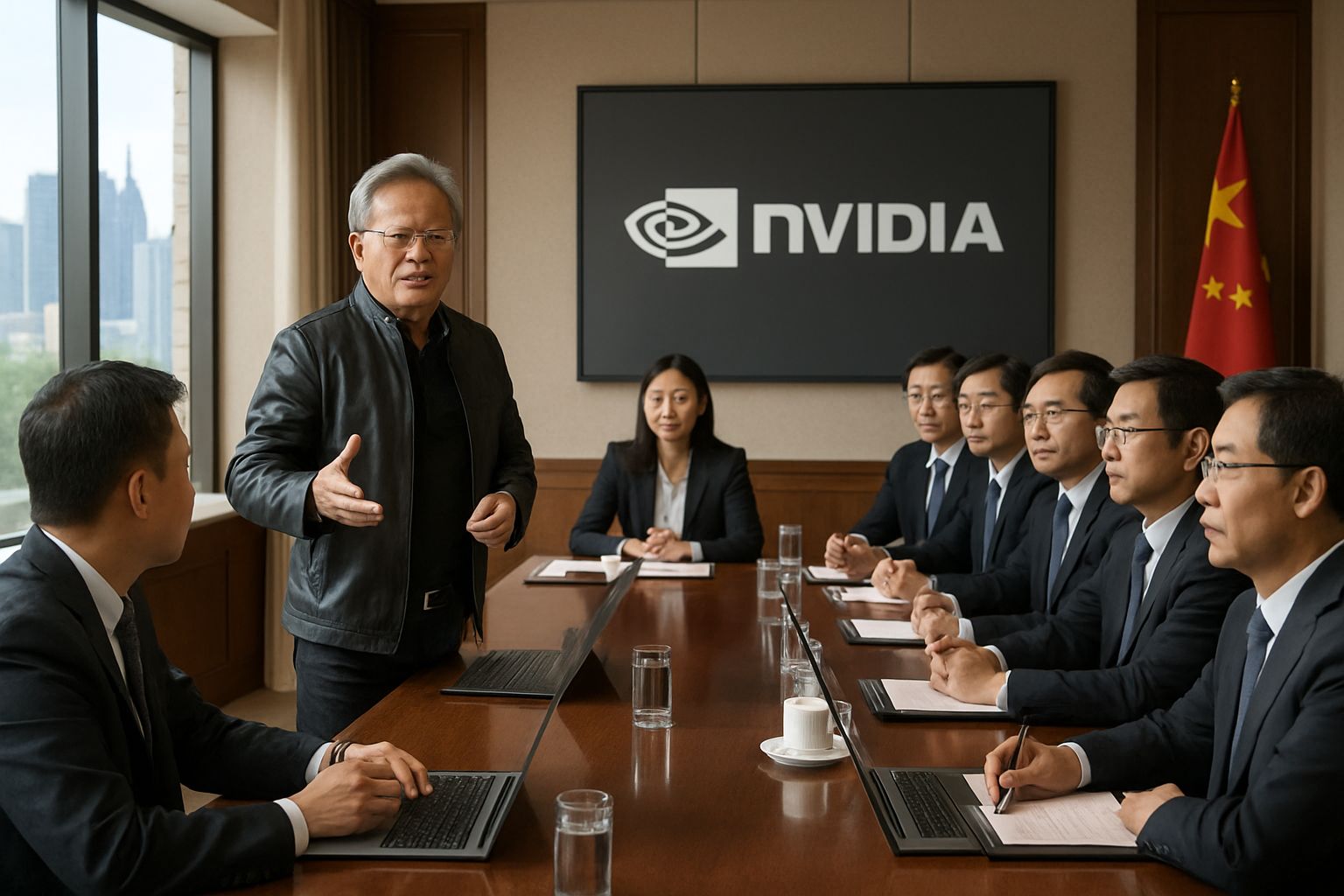 Nvidia CEO China presentation to Beijing officials about H200 opportunities
