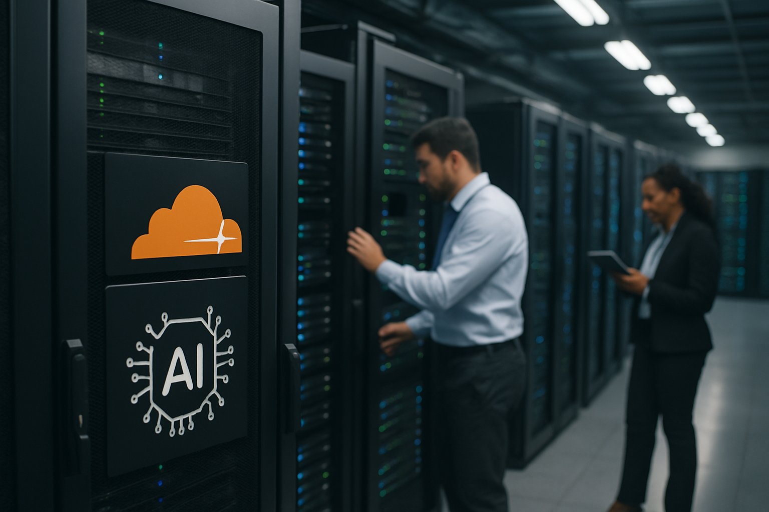 Cloudflare AI servers protect data securely in data center