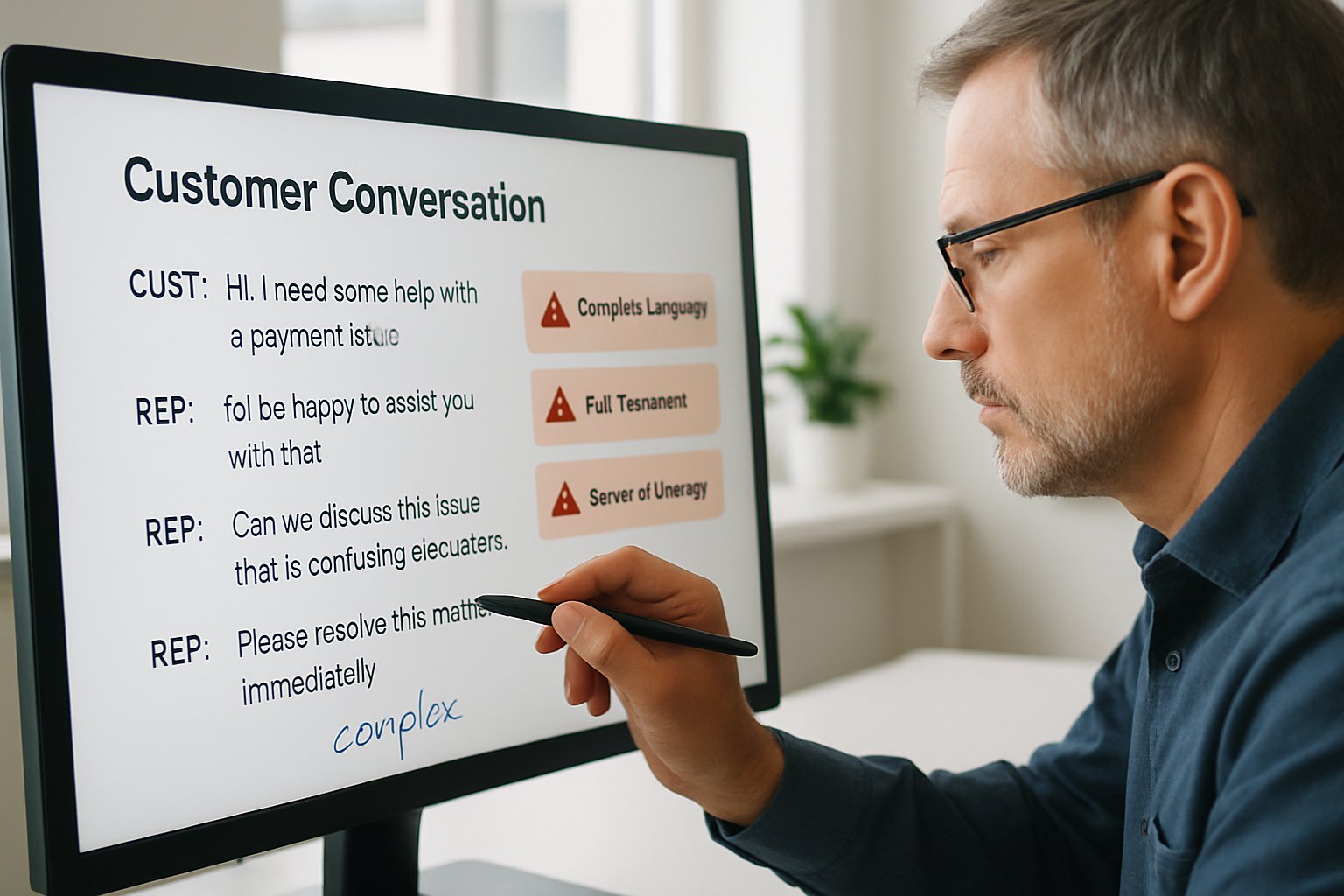 Manager annotates customer conversation insights provided by conversational quality assurance engines.