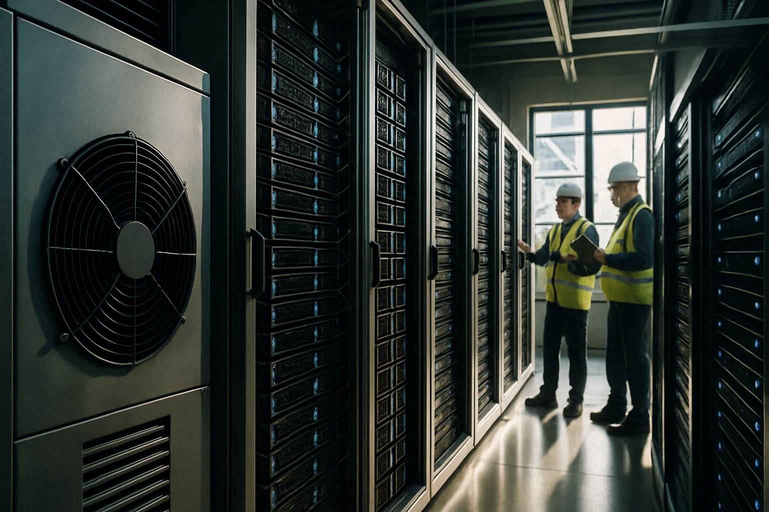 High-tech data center representing compute power for Geopolitics AI leadership