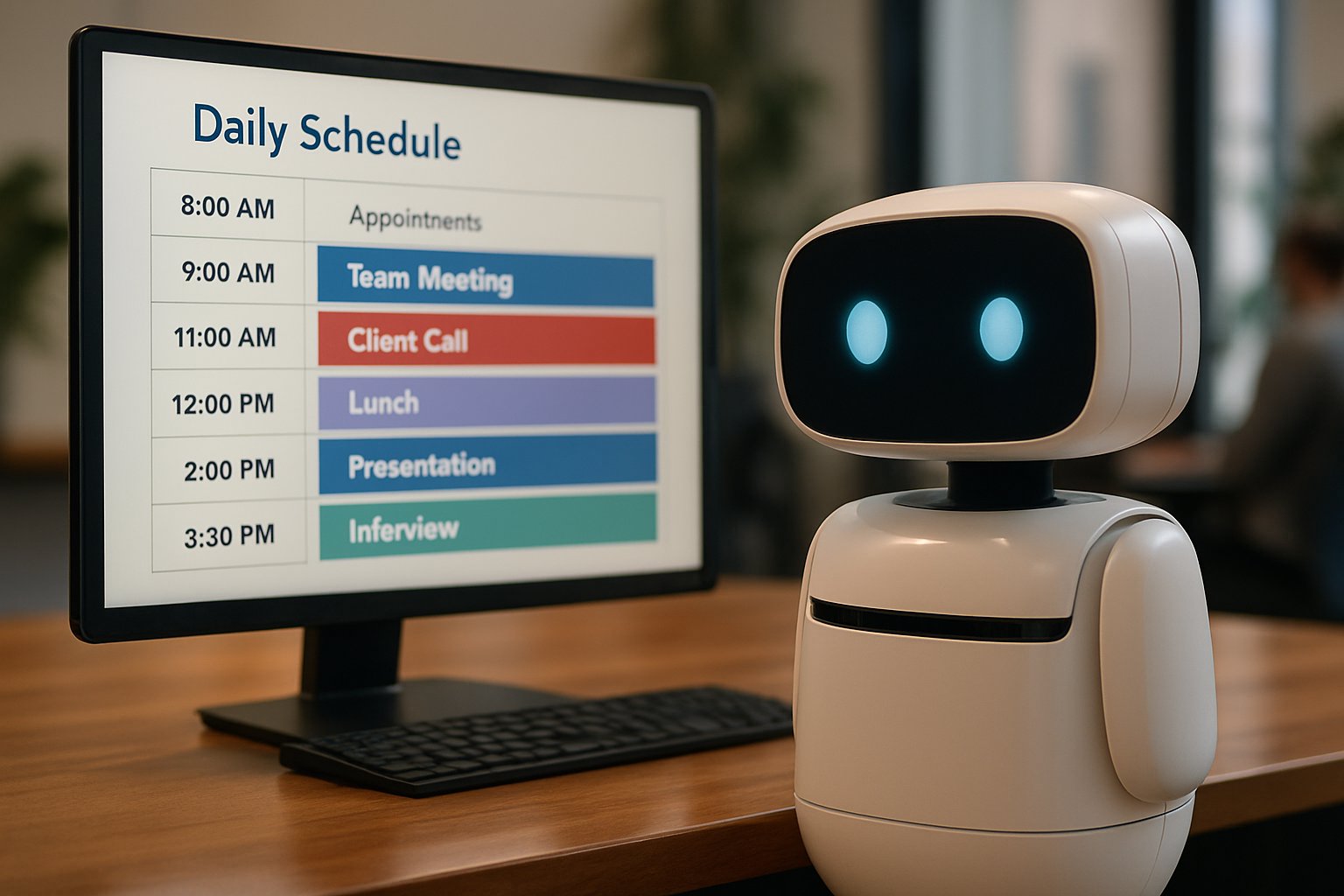 Autonomous Workplace Assistants managing digital schedules for employees
