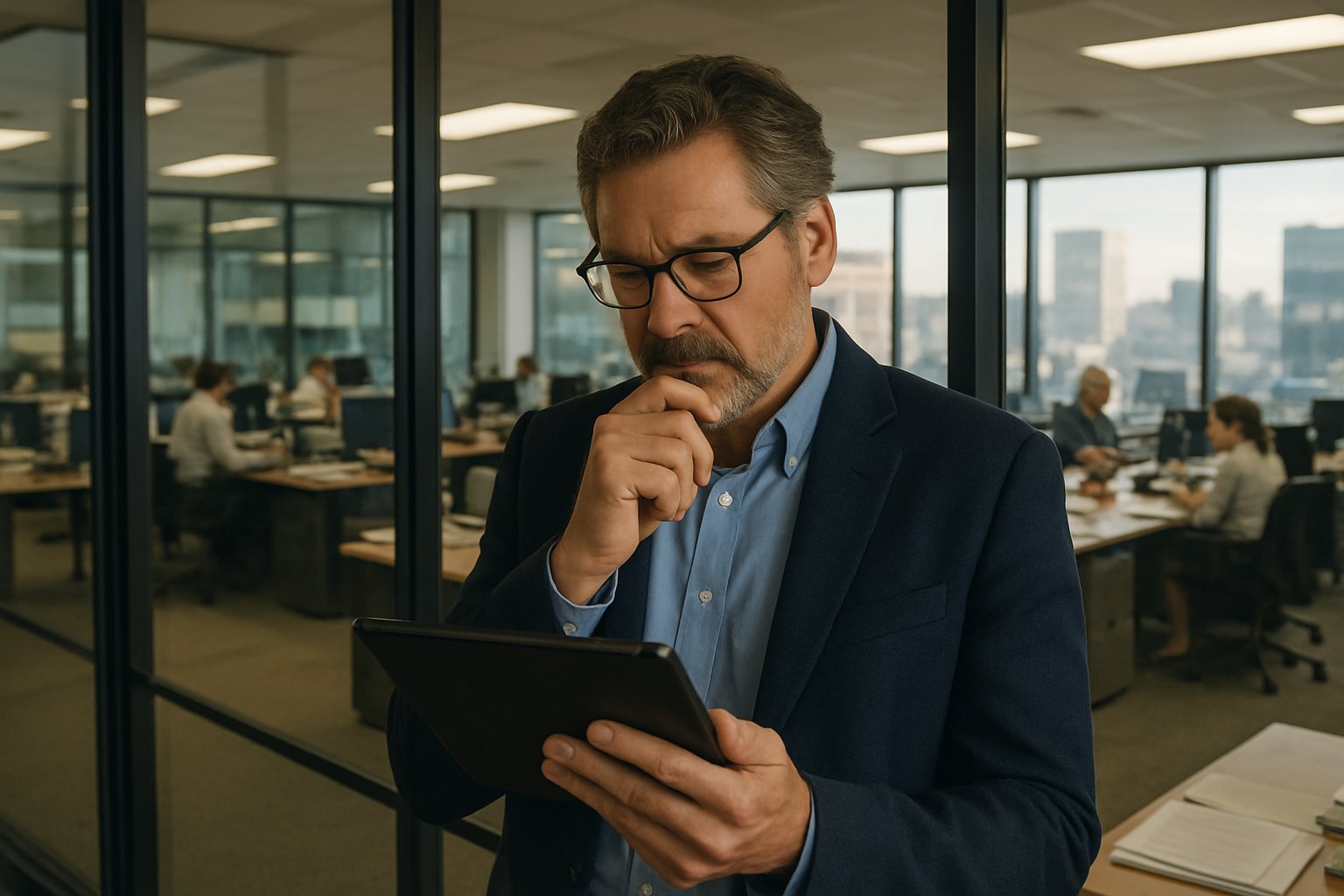 Editor analyzing labor market trends in evolving newsroom environment