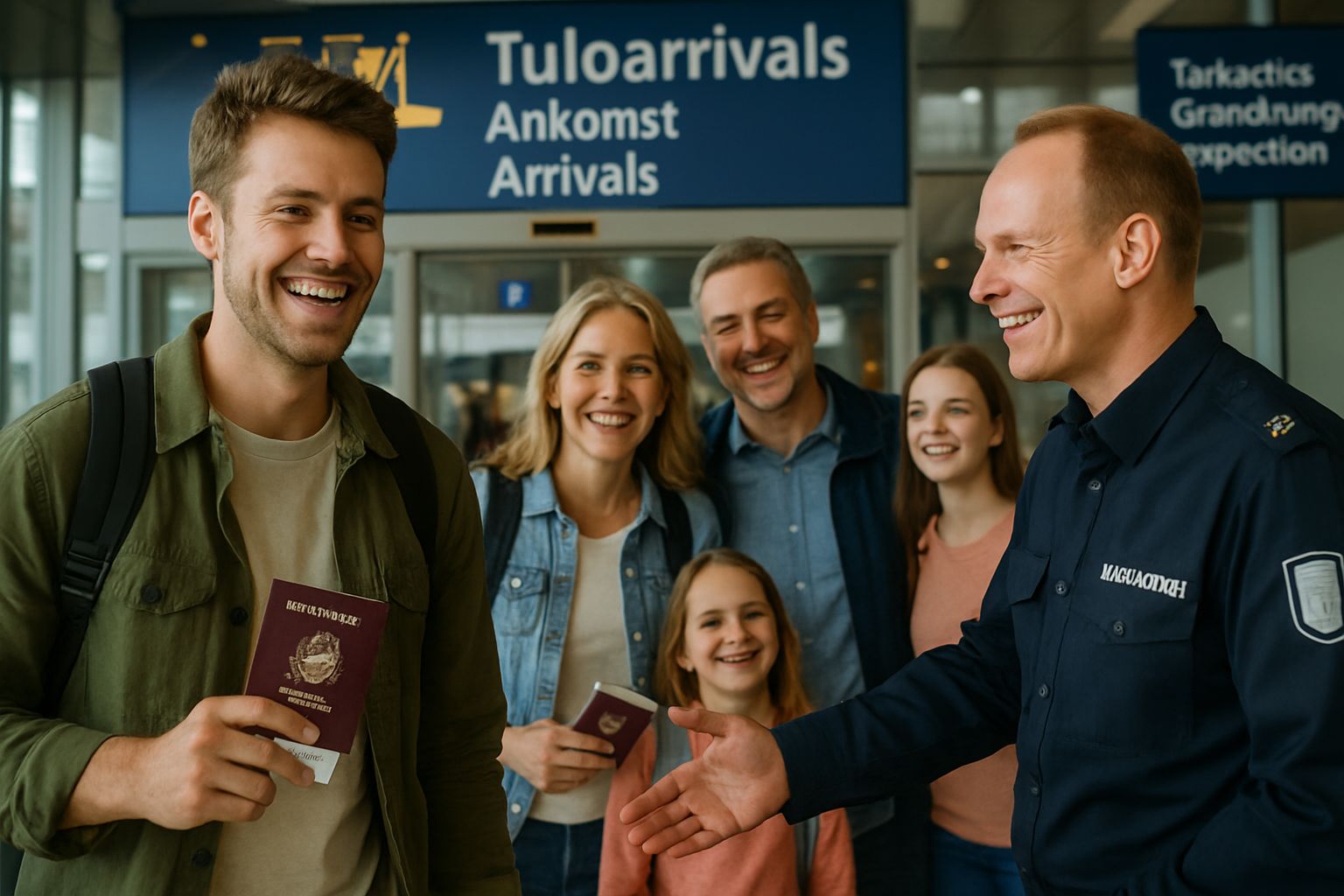 US engineers arrive at Helsinki airport for Talent Acquisition Wars opportunities in Finland.