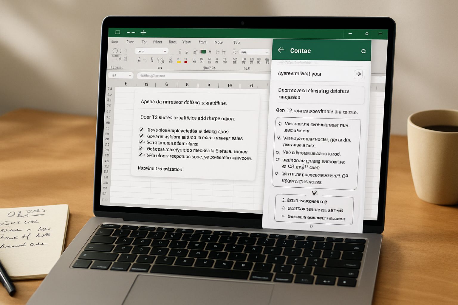 Excel Copilot chat interface automating a workflow on desktop with professional workspace.