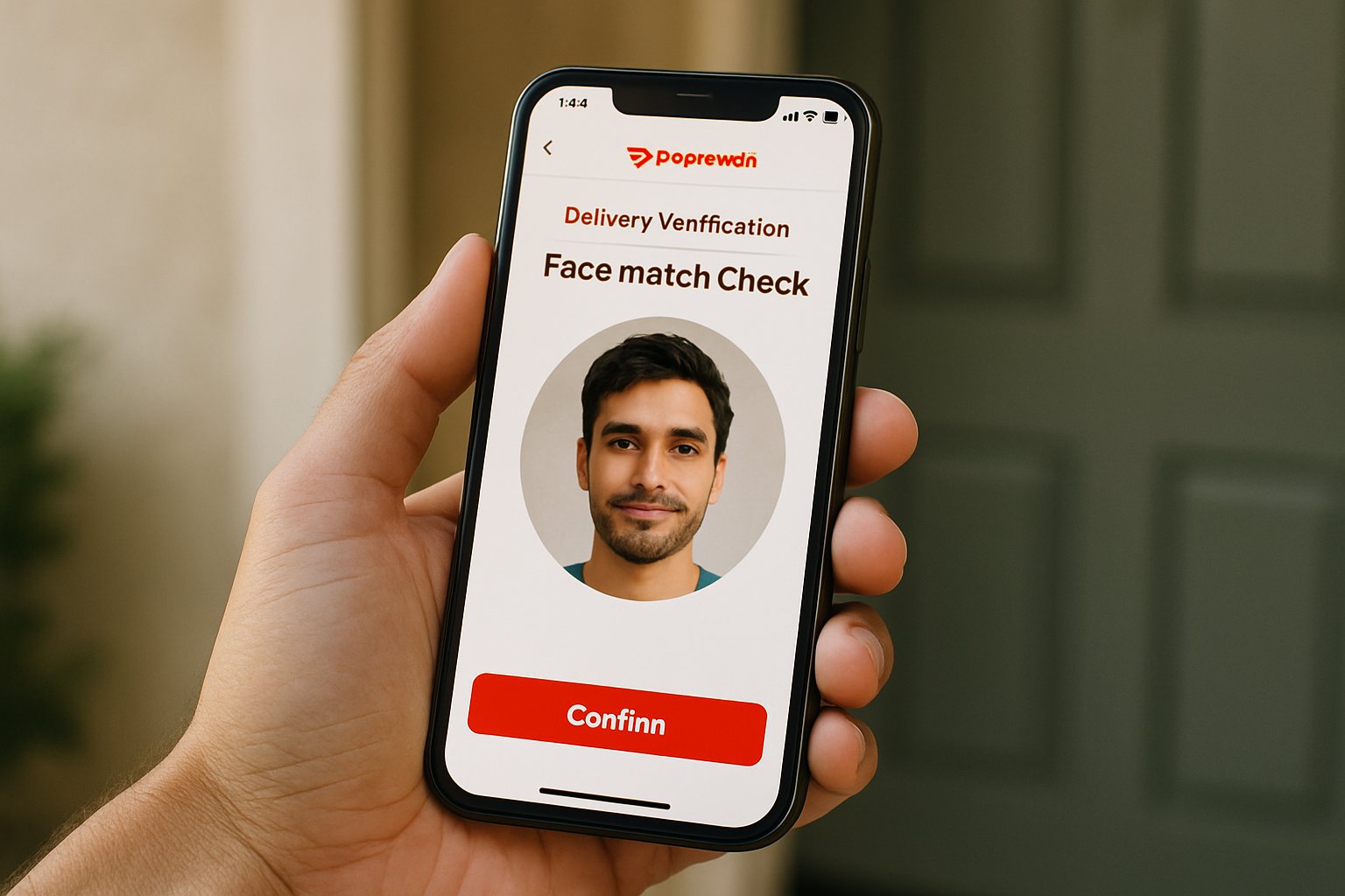 AI Image Delivery Fraud detection DoorDash app face verification.