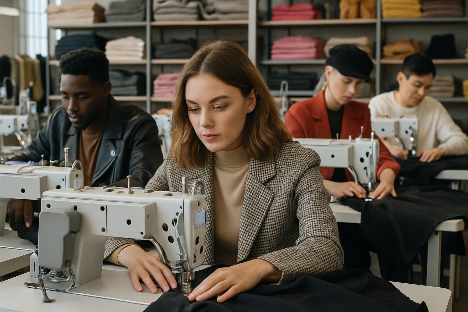 Shein manufacturing team producing runway-inspired clothing with automated processes.