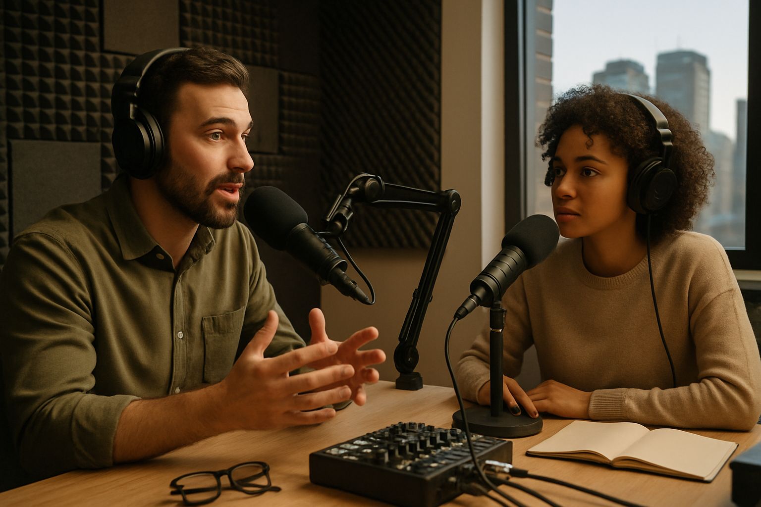 Podcast studio at xAI discussing internal secrets