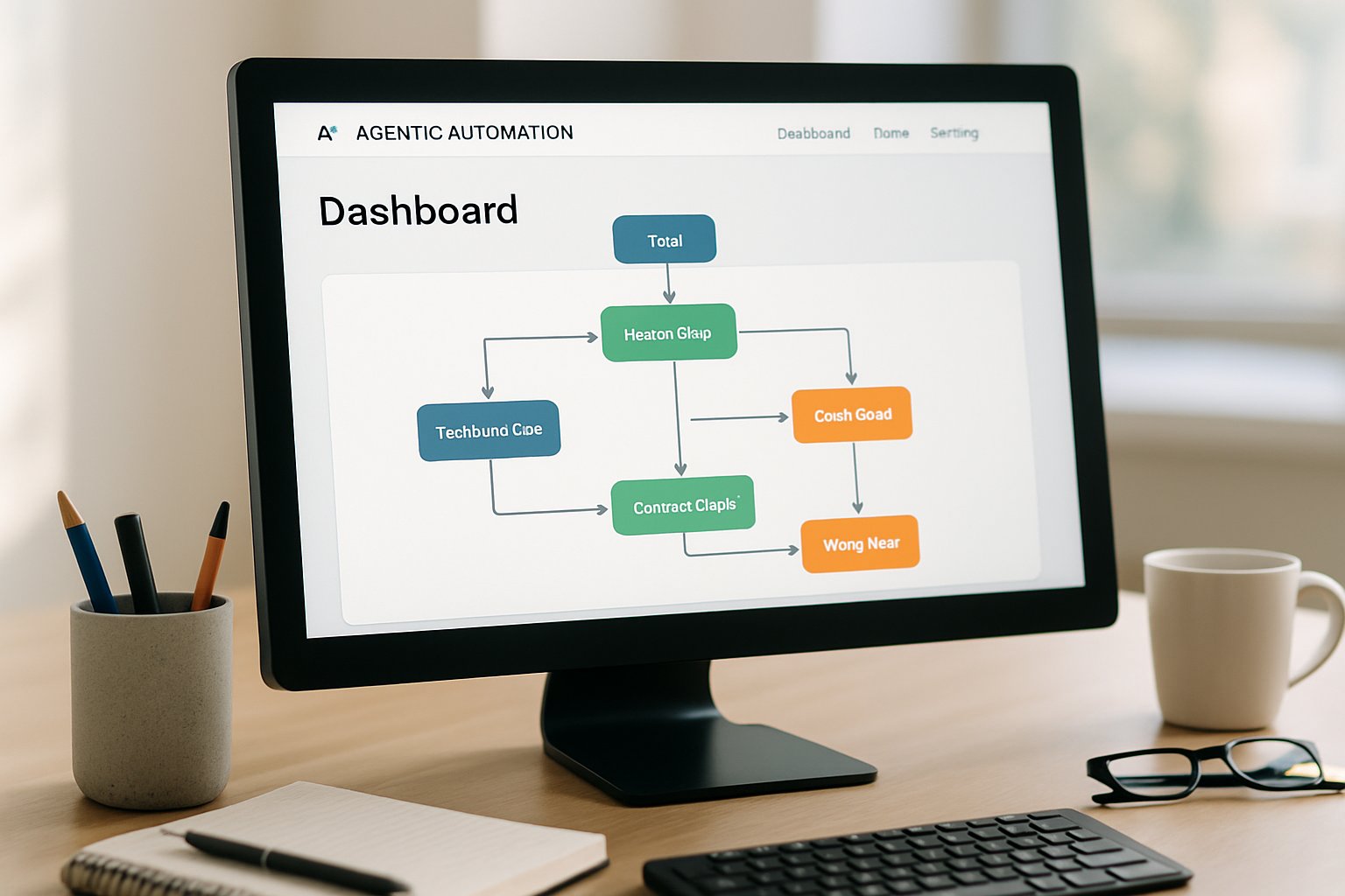 Agentic Automation dashboard enables optimized repetitive work through clear workflows.