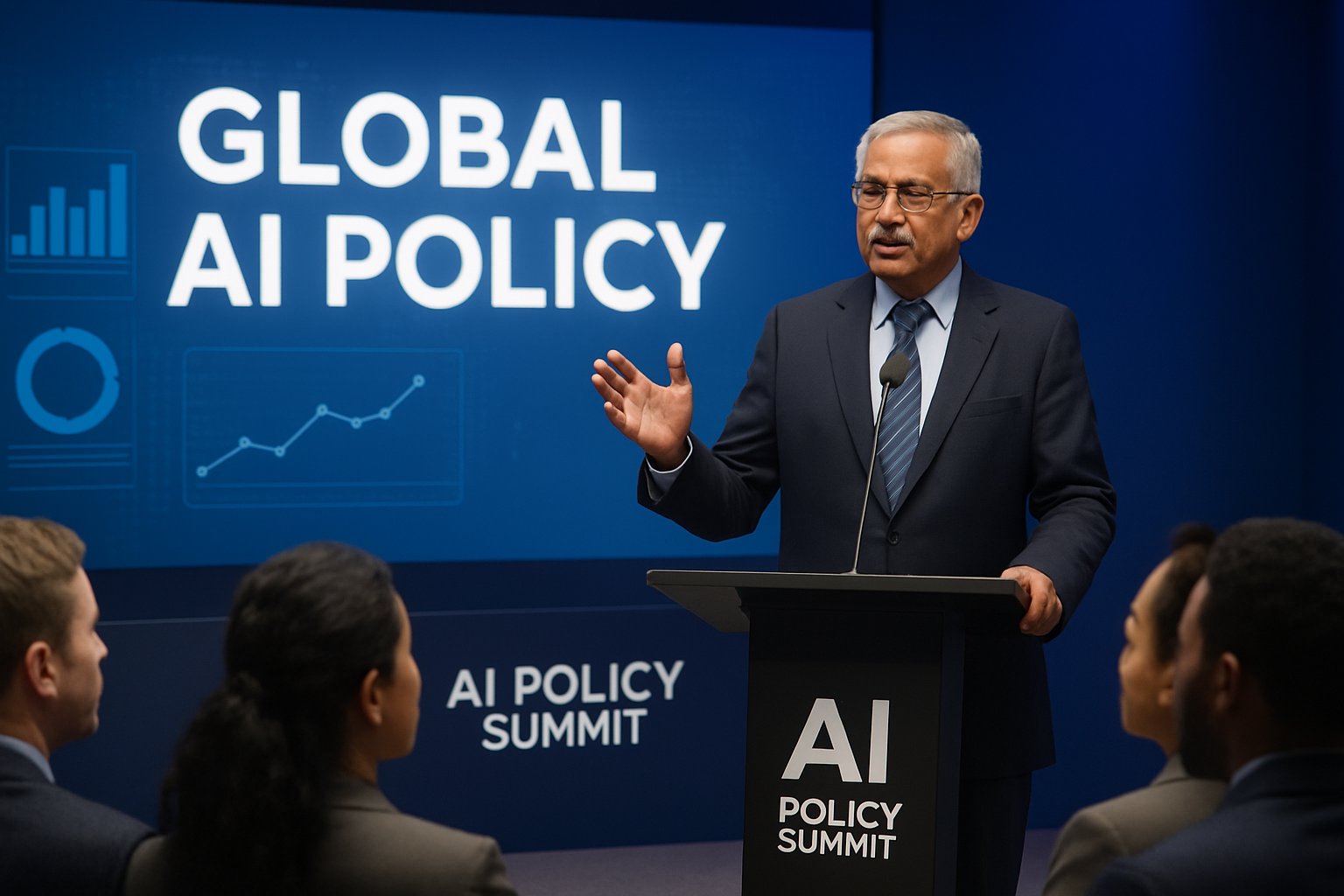 Indian executive keynote on Global Policy at AI summit