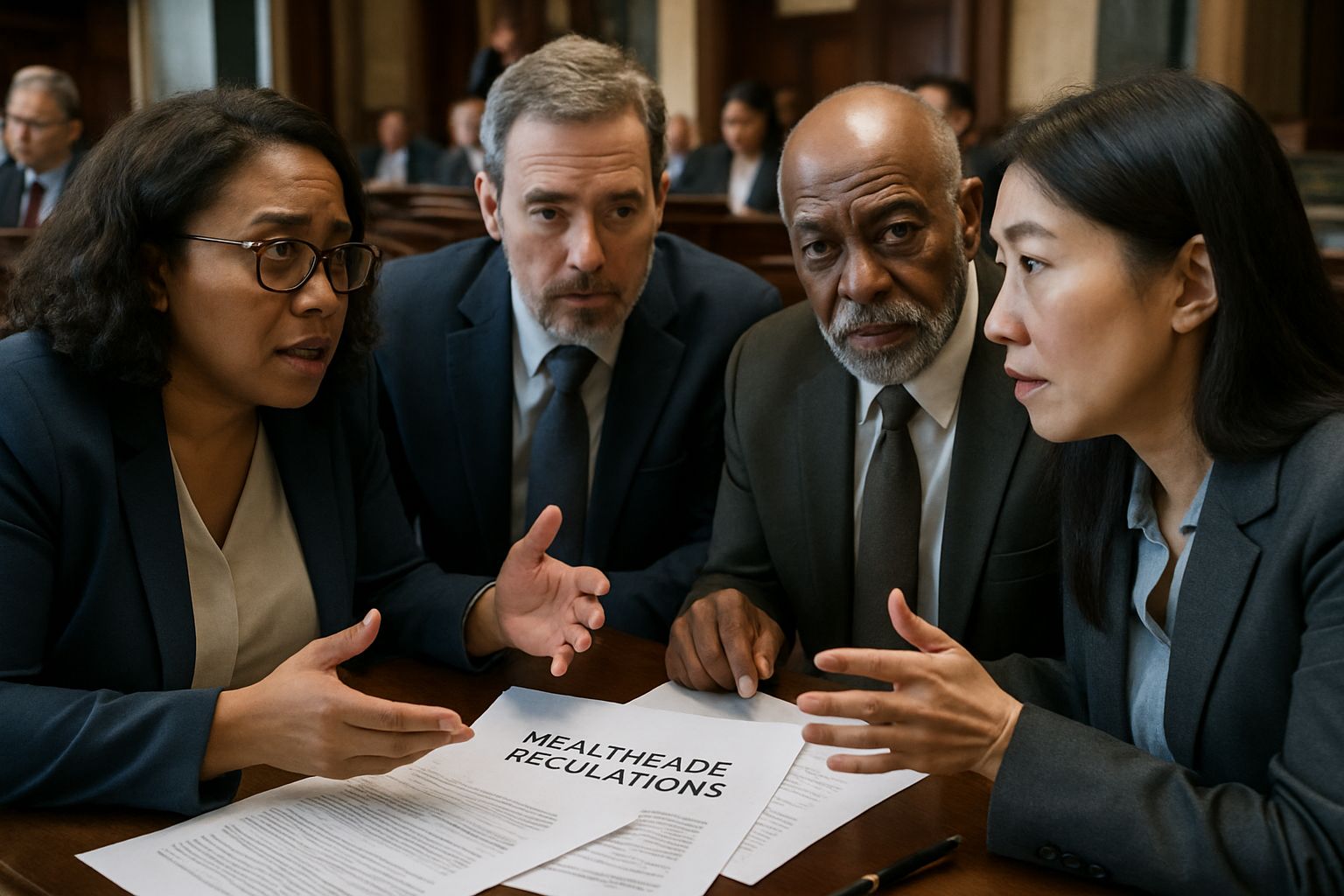 Lawmakers discussing Patient Safety in state legislative meeting