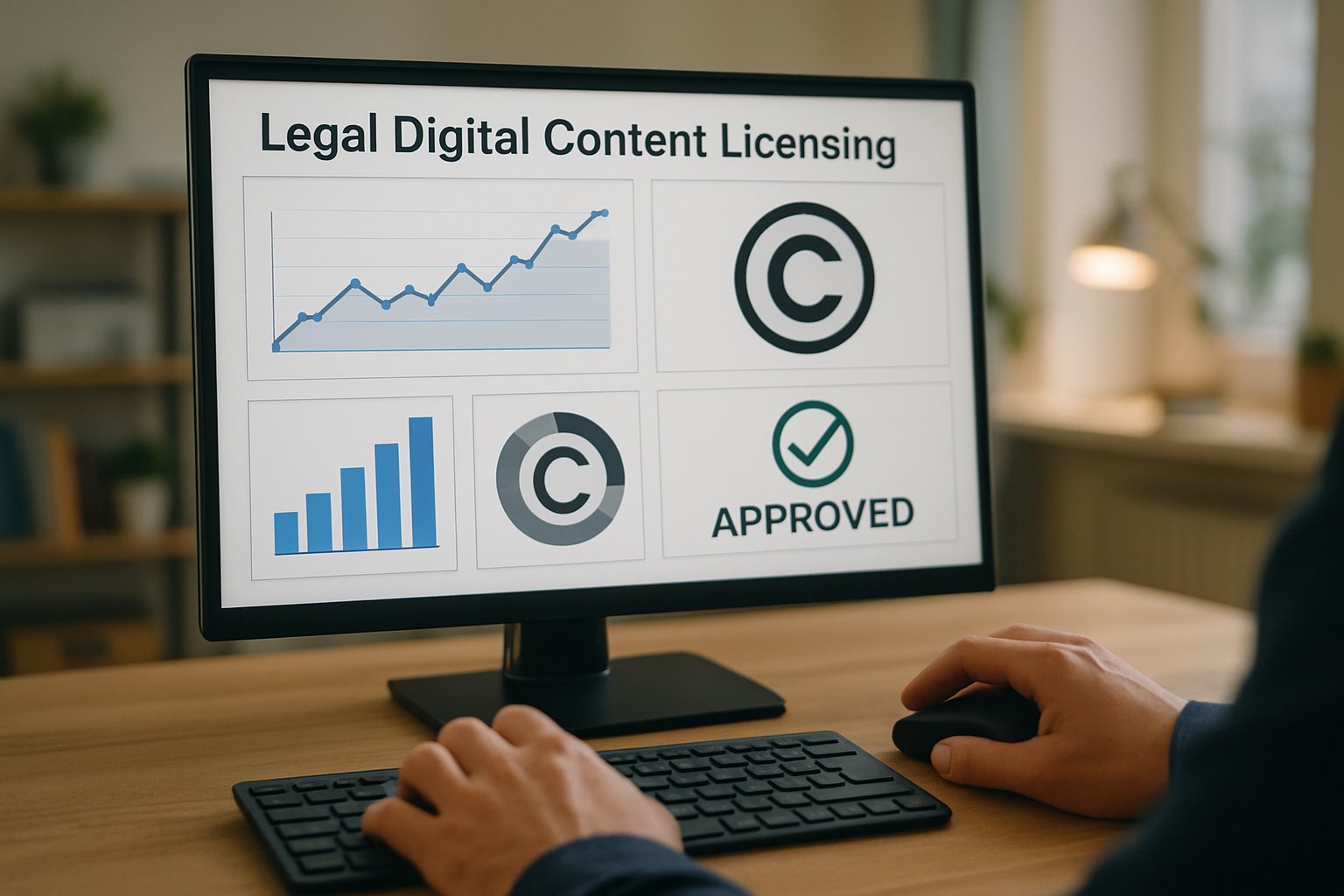 Digital Content Licensing dashboard on a computer screen with visible controls.