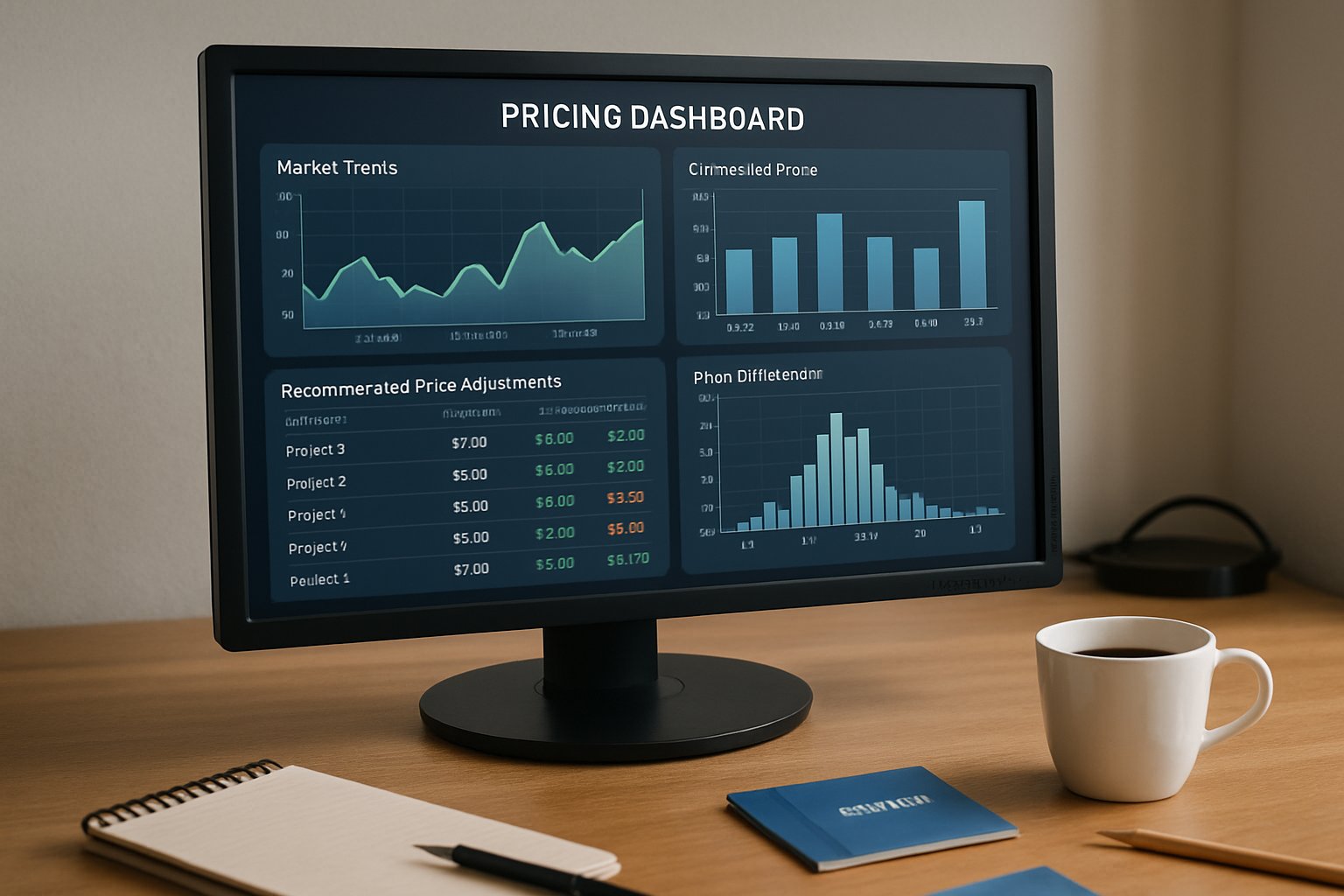Real-time pricing intelligence engines dashboard tracking competitor prices and trends