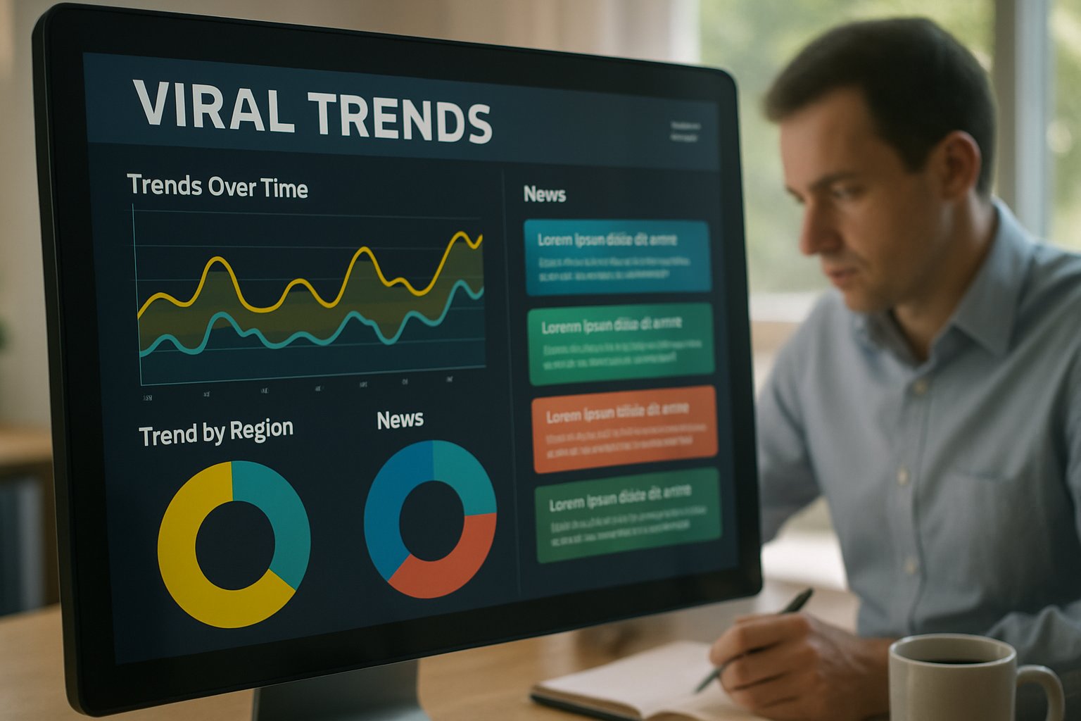 Viral Content Forecasters dashboard showing live trend analysis for marketing strategy