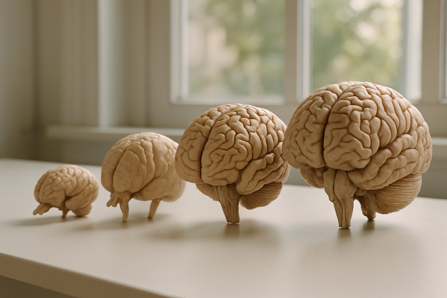 Diverse mammalian brains compared for Brain Evolution analysis.
