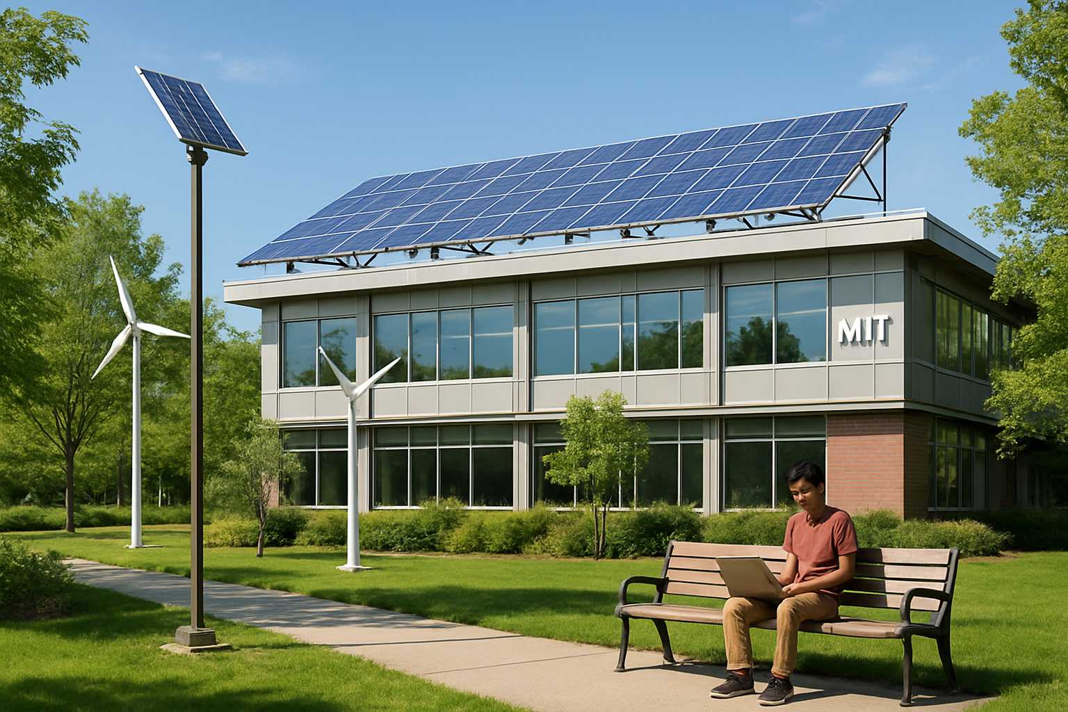 Future Technology Research at MIT with renewable energy and eco-friendly campus innovations.