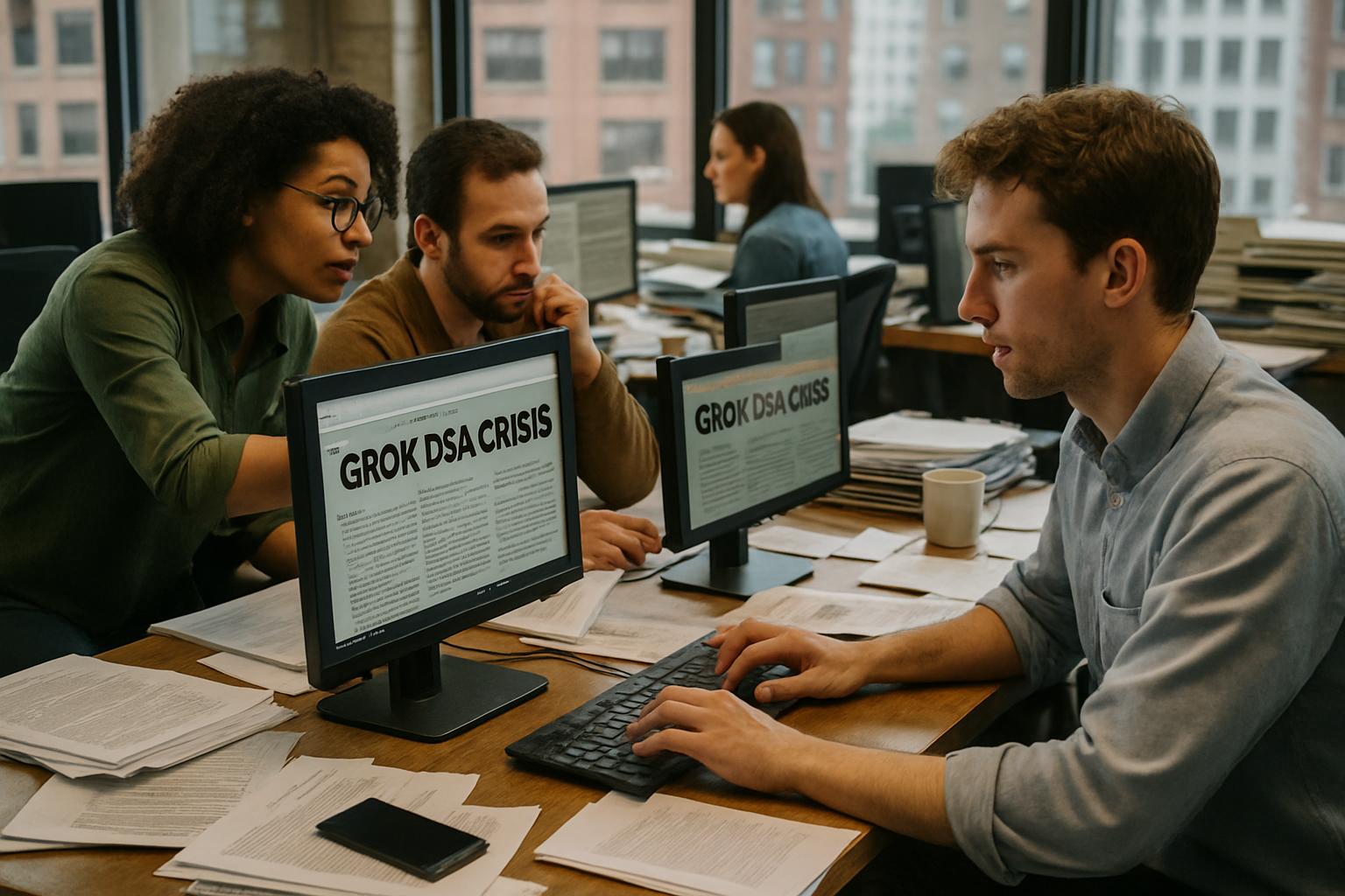 Journalists covering Grok DSA crisis and EU investigations.