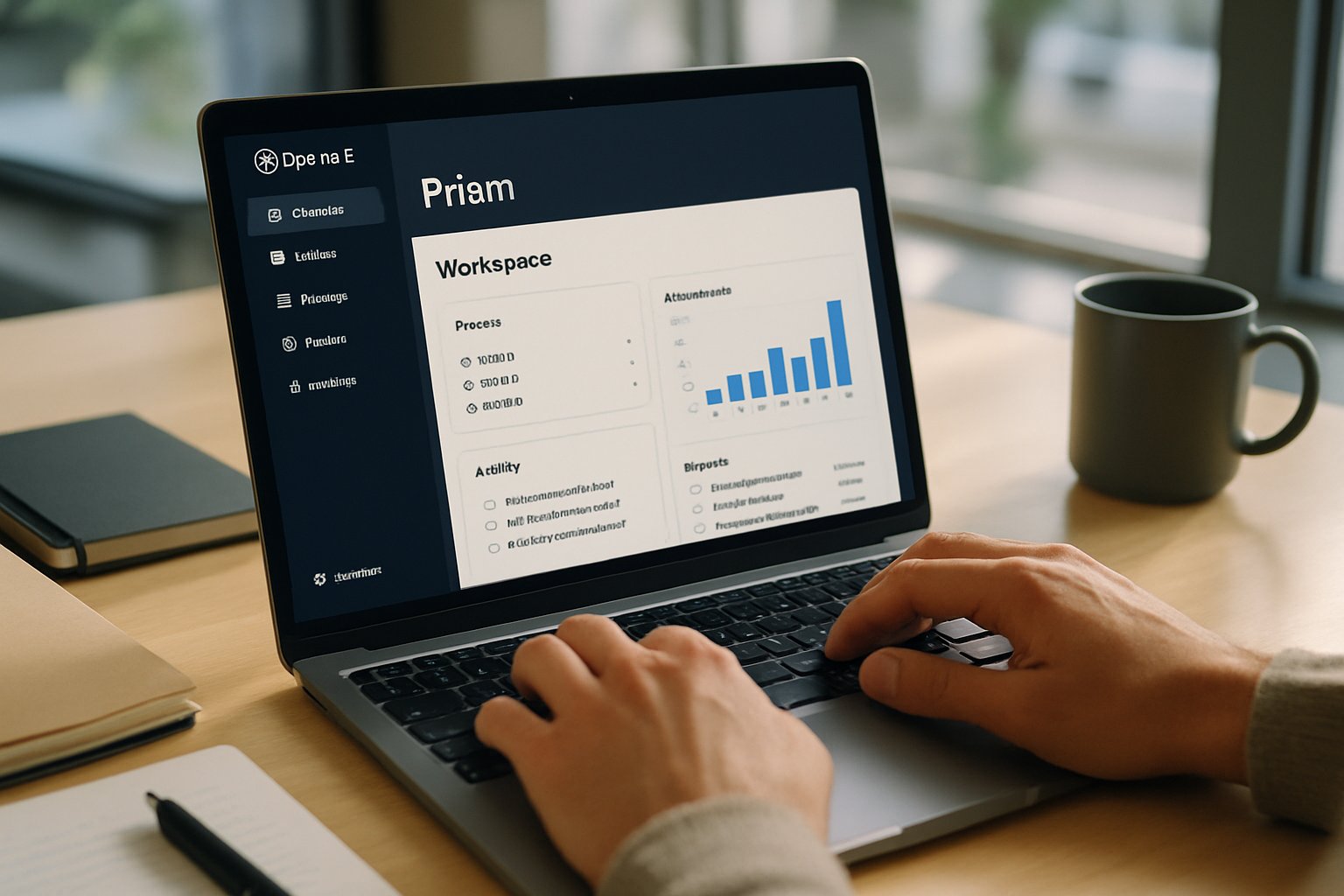 OpenAI workspace dashboard in use during realistic research session