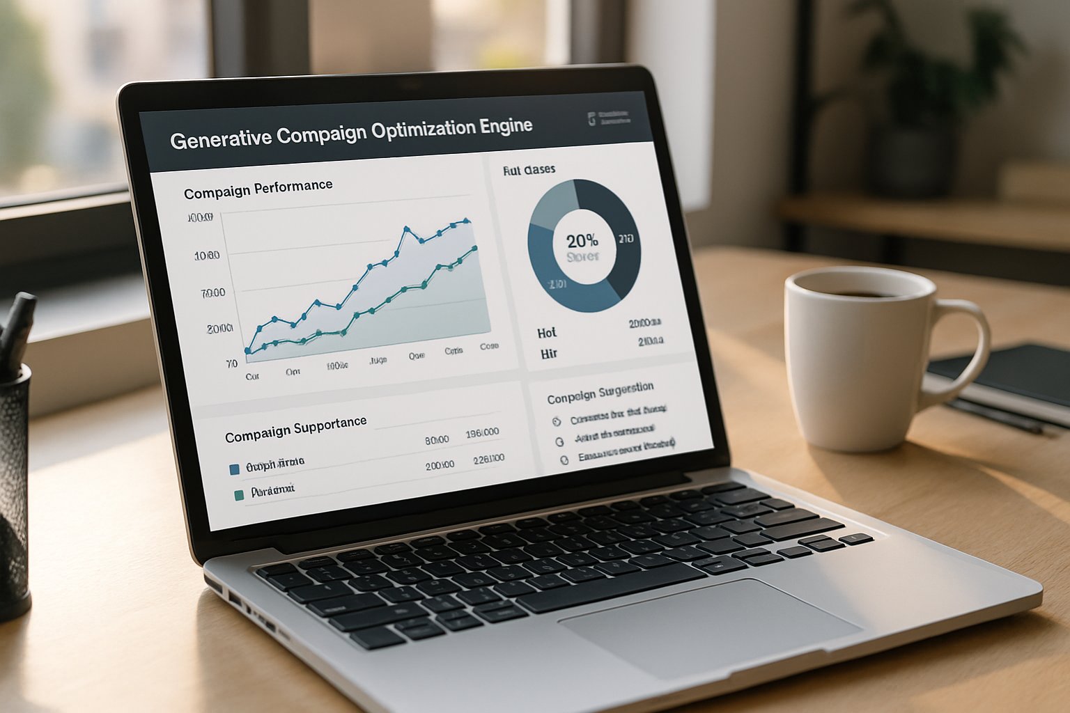 Dashboard view of generative campaign optimization engines in real office environment.
