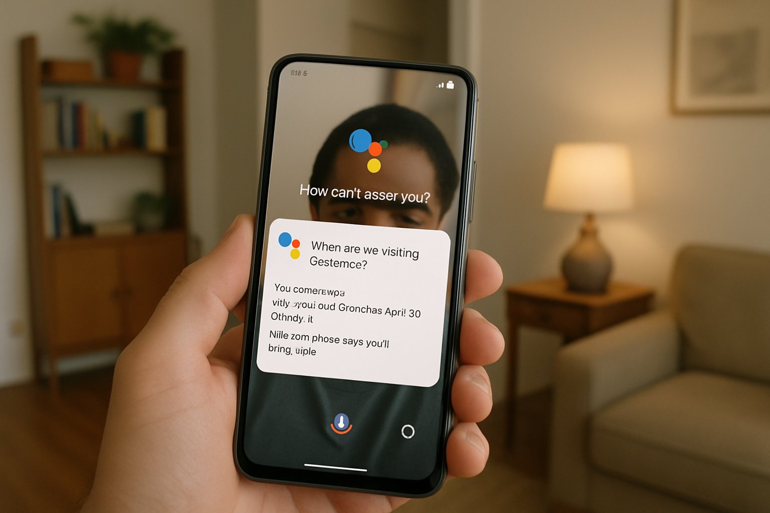 Google AI answering a question using personal data on a smartphone