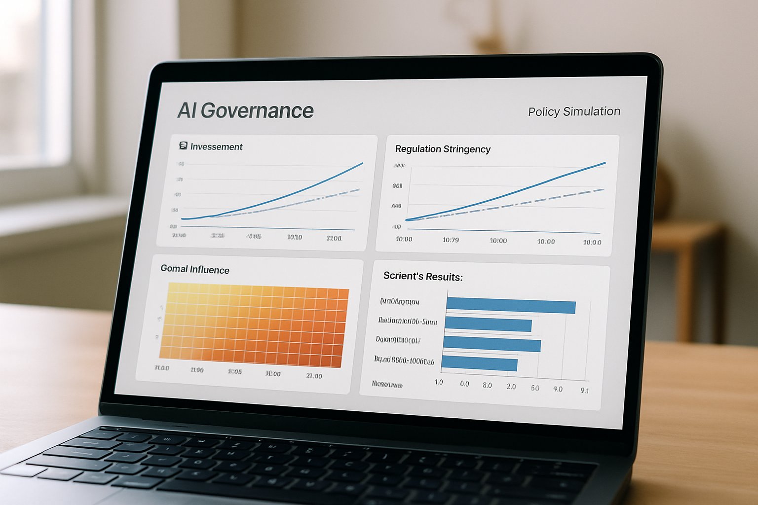 algorithmic policy impact simulators dashboard showing scenario analysis