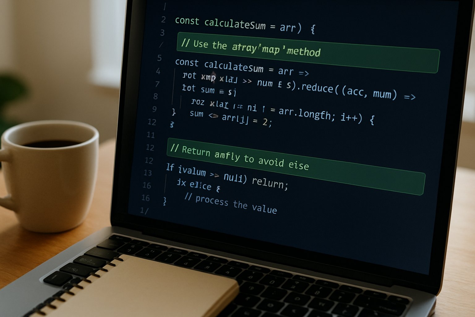 Screen with Autonomous Code Optimization Platforms giving real-time code suggestions.
