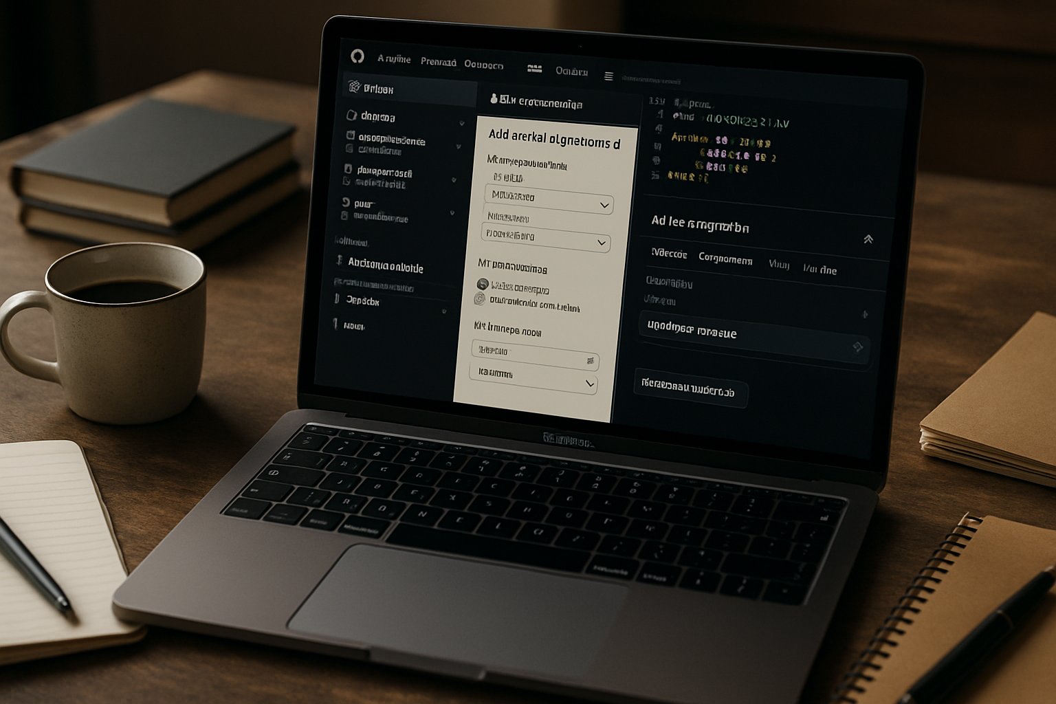 developer workspace showing autonomous devops reallocation tools and github ui