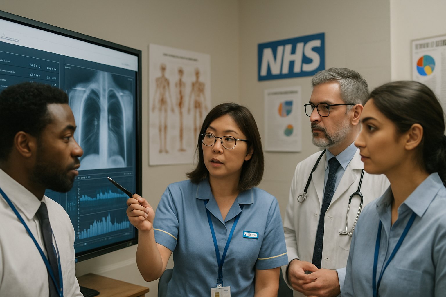 NHS researchers analyze data for Clinical Diagnostic Trial of robotic lung diagnostics.