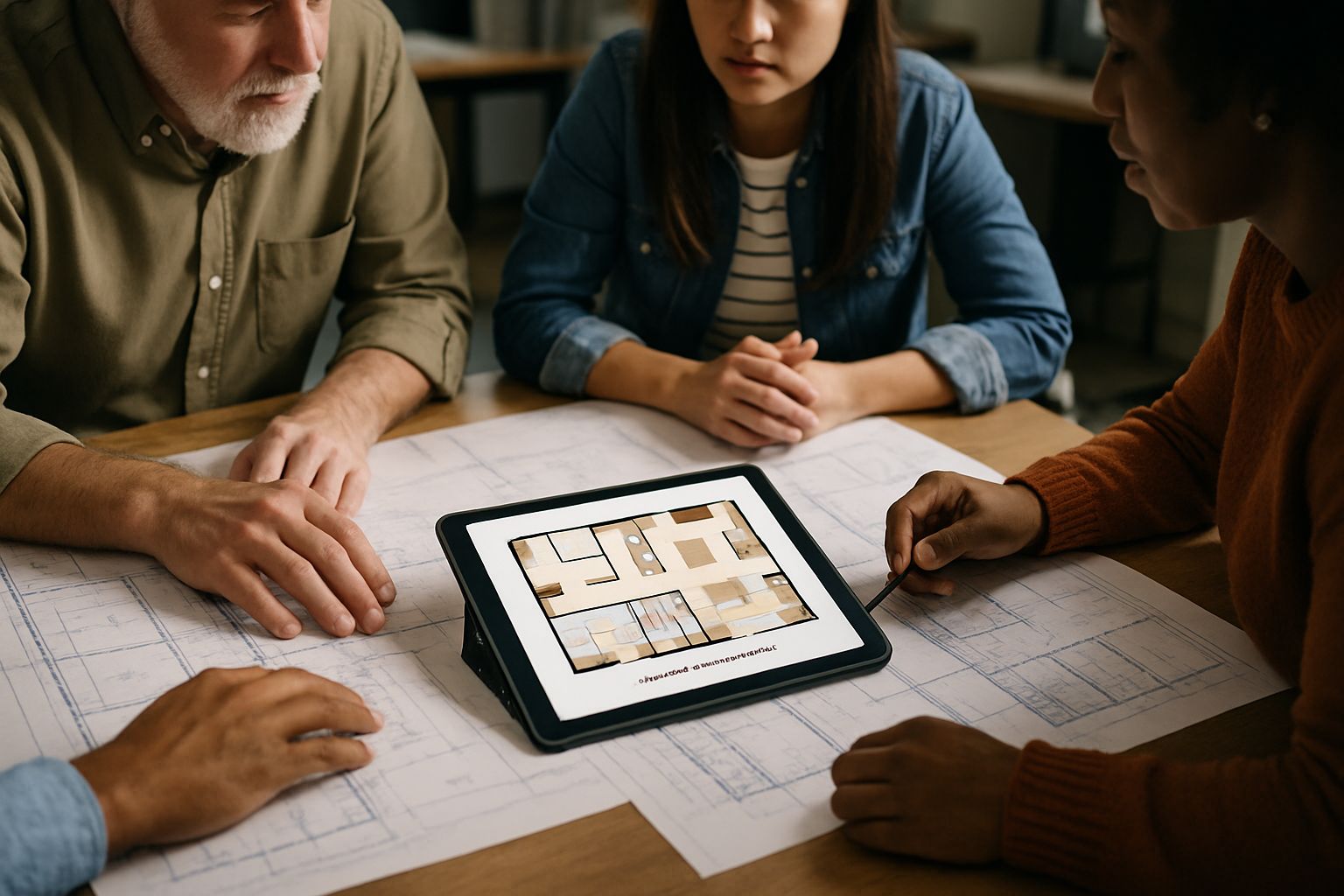 Spatial design intelligence engines generating collaborative residential layout solutions.