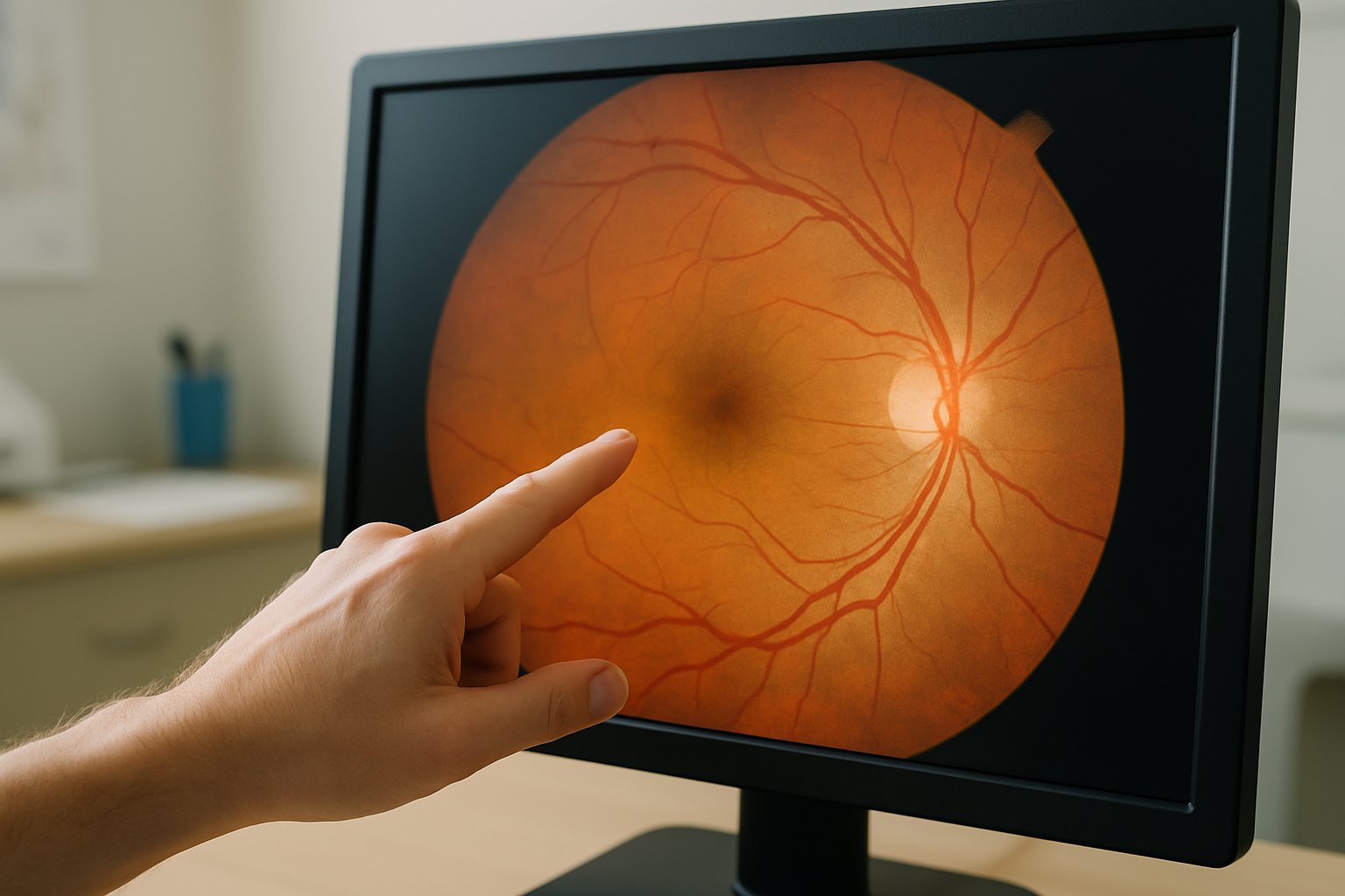 Digital retinal scan used in Healthcare diagnostics with AI support