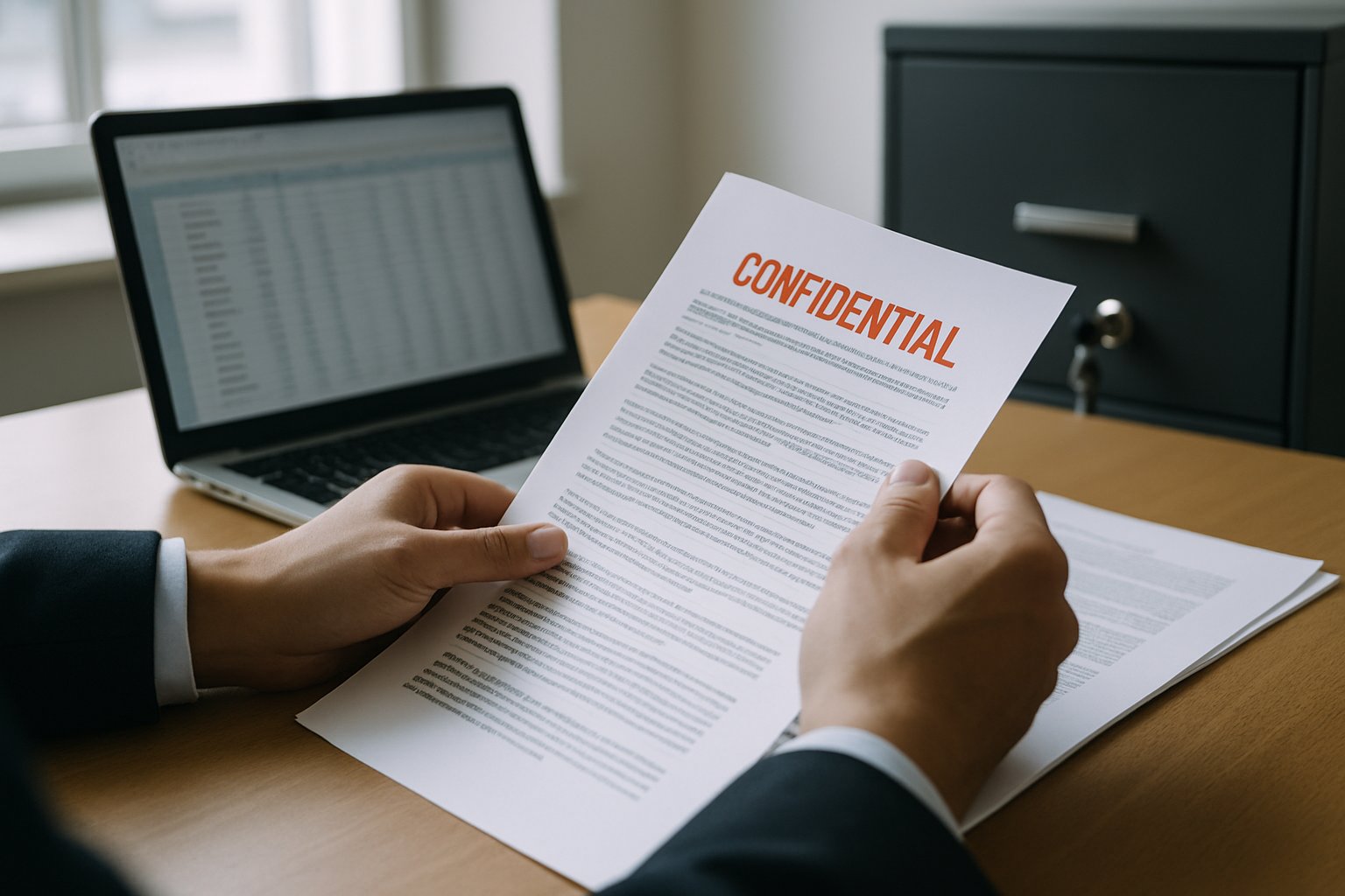 Confidential files reviewed for Training Data Ethics compliance in workplace.