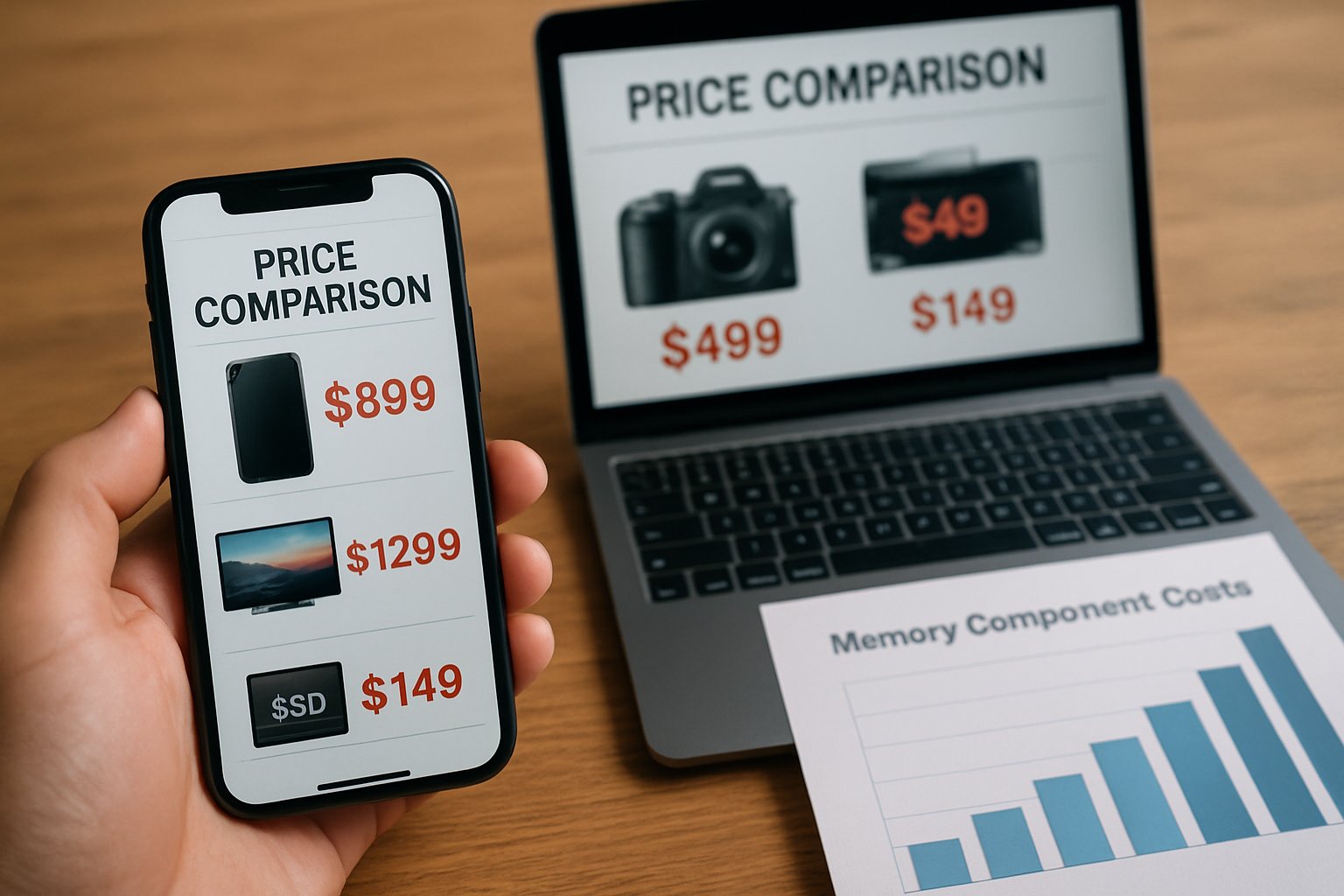 Economy inflation seen in higher PC and phone prices from memory shortage.
