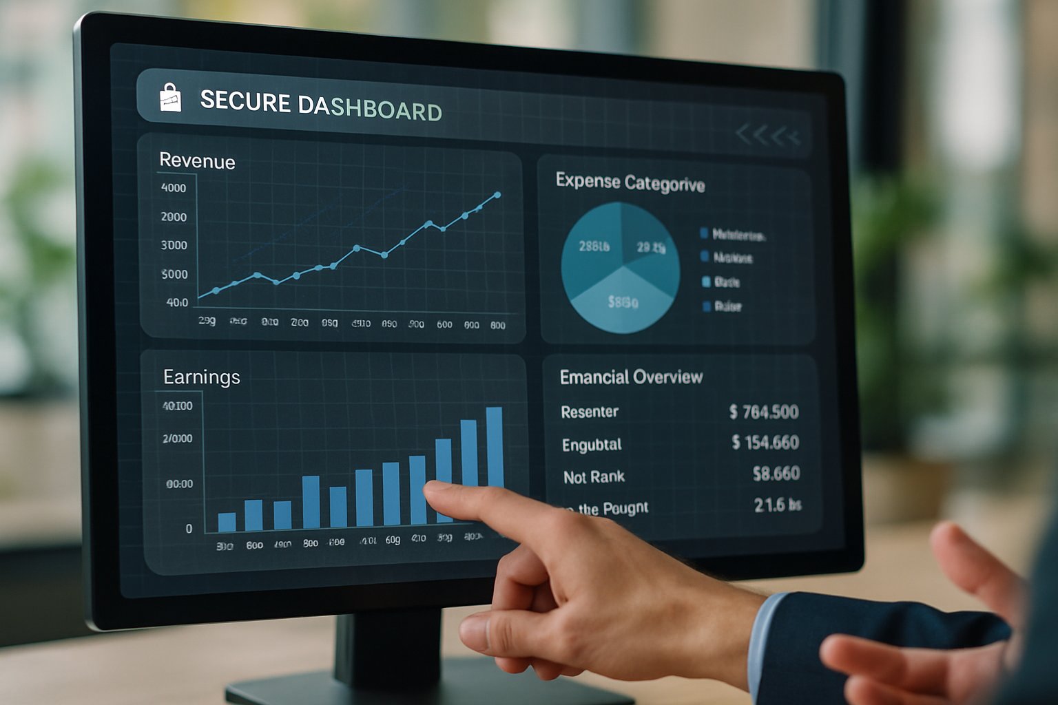 Secure dashboard demonstrating privacy-preserving data collaboration in financial services.