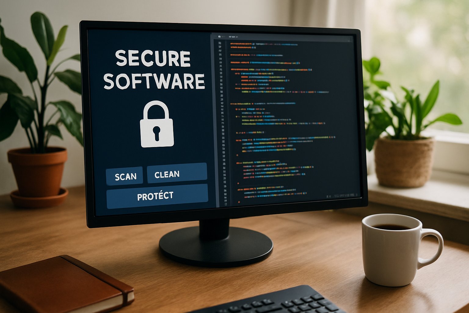Secure software tools with OpenAI Codex displayed on monitor