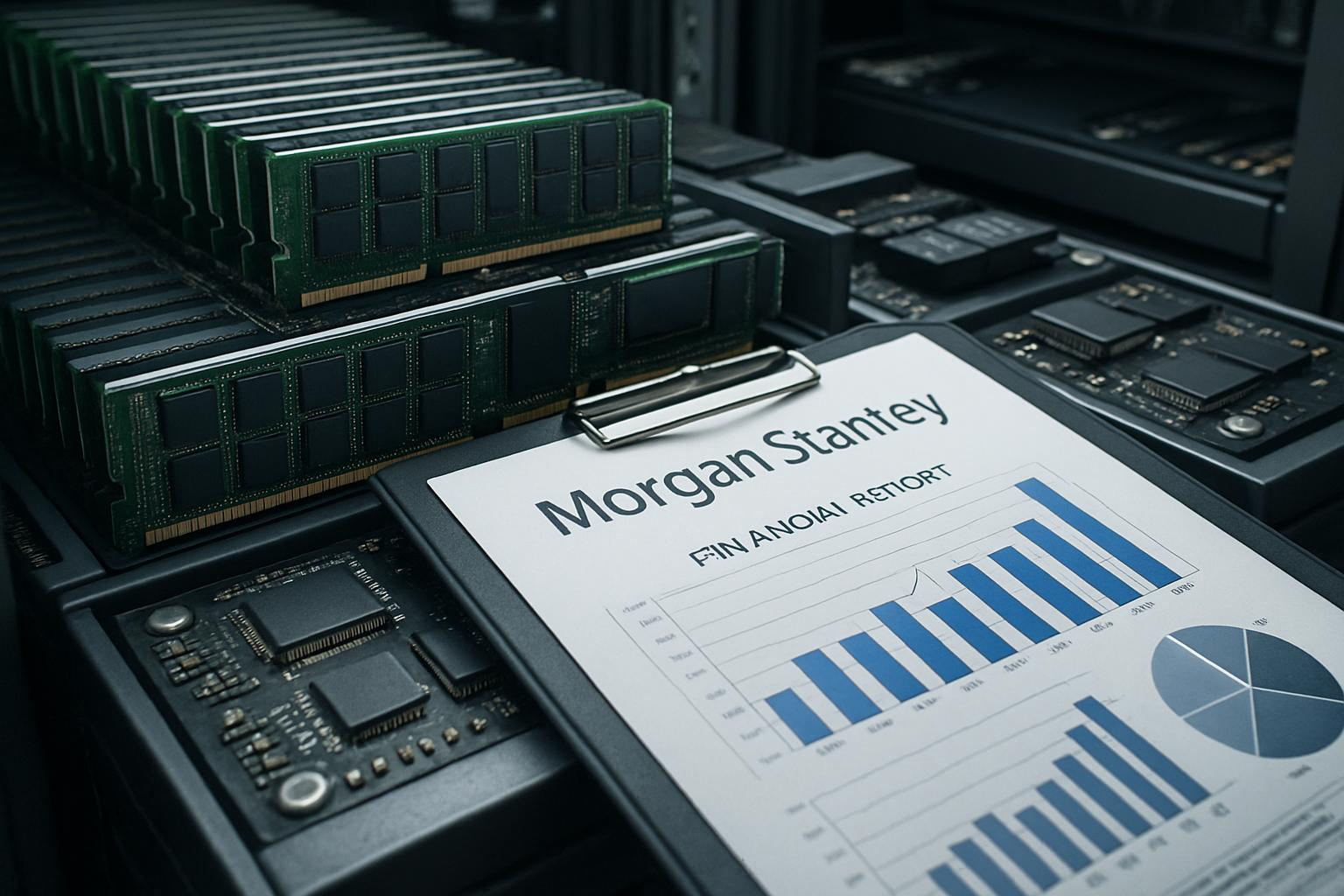 Morgan Stanley report amidst semiconductor memory chips in server room
