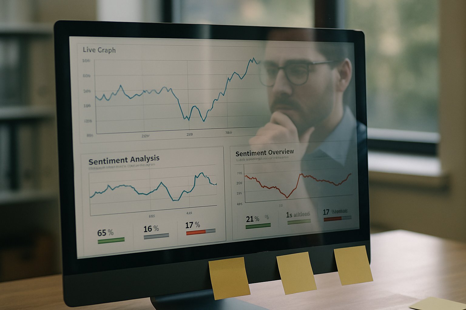 Brand sentiment drift detection systems dashboard highlighting shifting social sentiment.