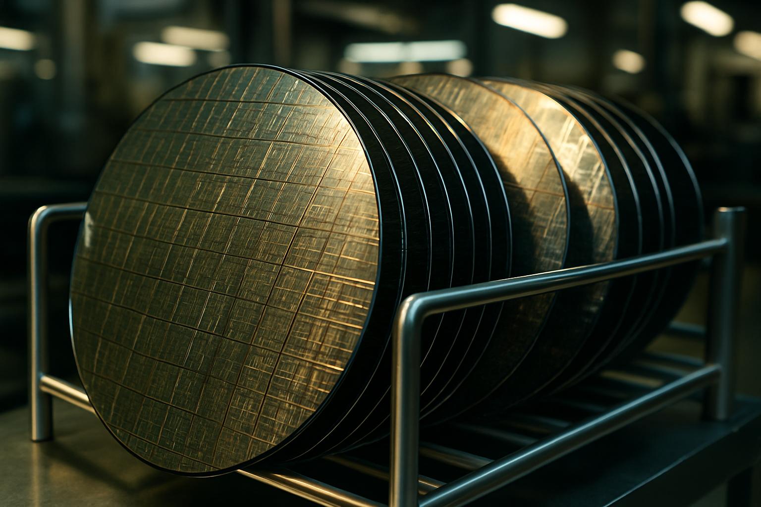 Silicon wafers manufacturing scene reflects chip foundry prices surge.