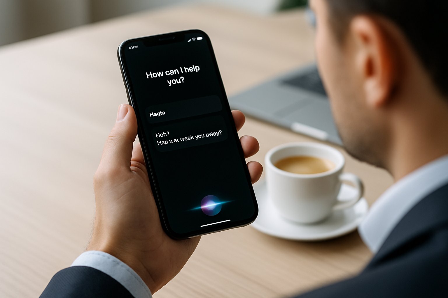 Apple Google AI Deal impacts Siri chatbot on iPhone in modern office